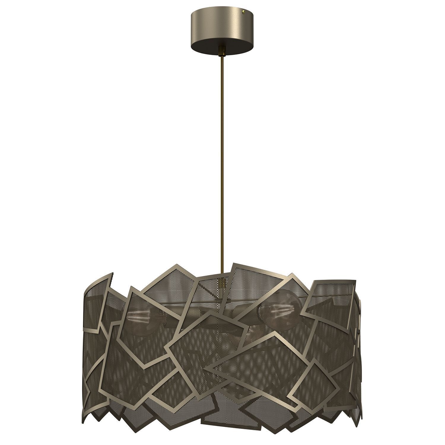 Moderne Pendelleuchte in Gold B:49,5 cm E27 dekorativ Leuchter, Lampe