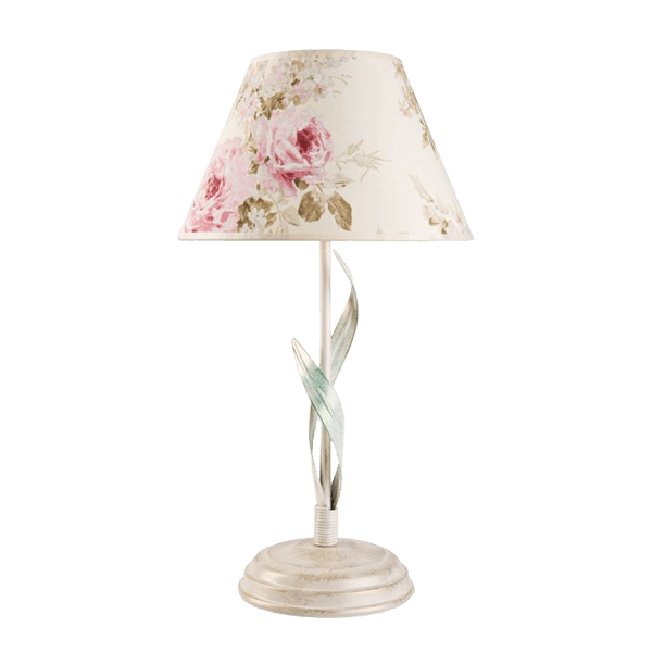 Tischlampen Shabby Tischlampe, Lampe, Blumenmuster, Standlampe, Dekolampe