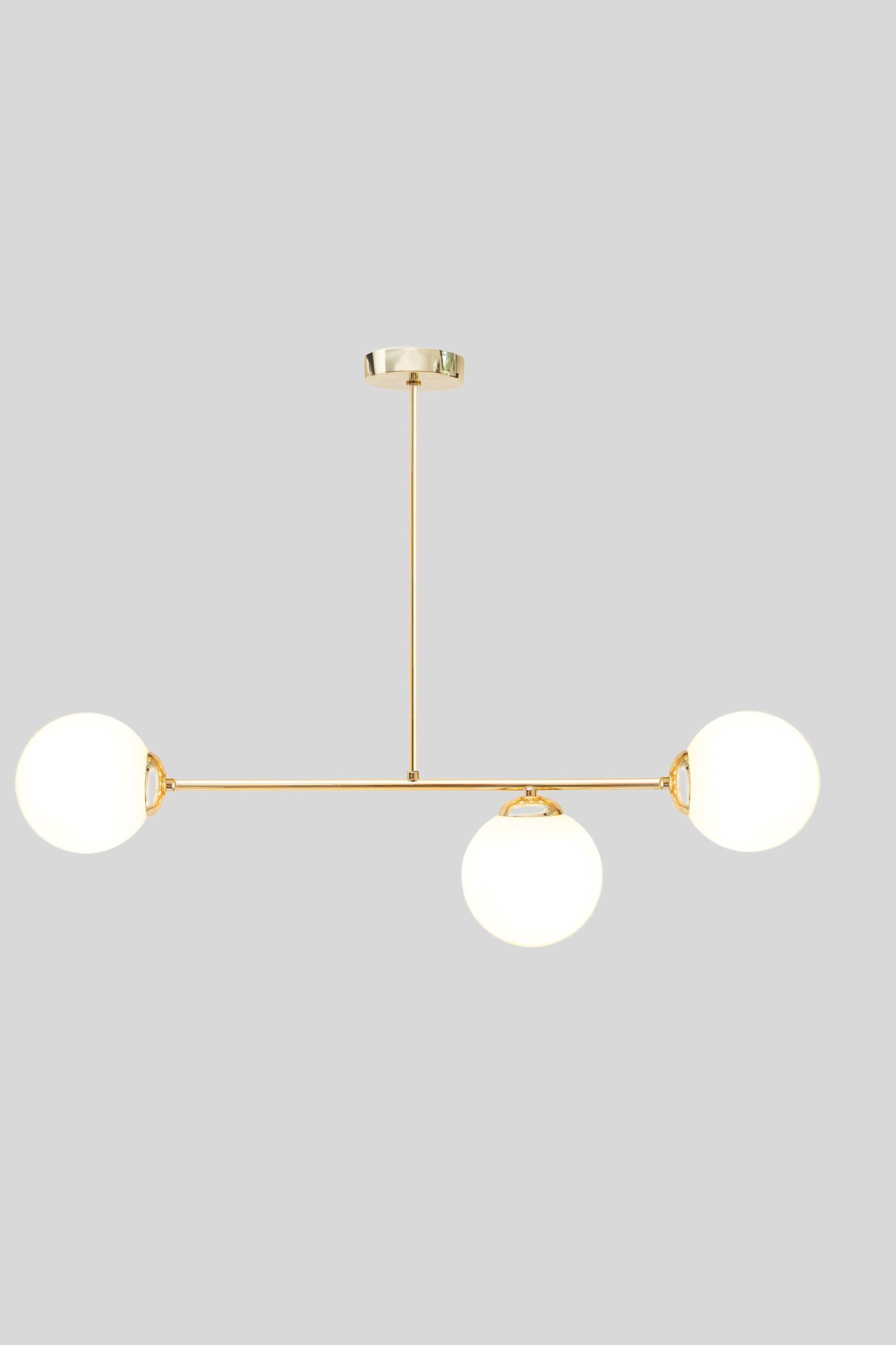 Goldene Deckenlampe Glaskugeln blendarm E27 Metall Leuchter, Lampe, Deckenleuchte