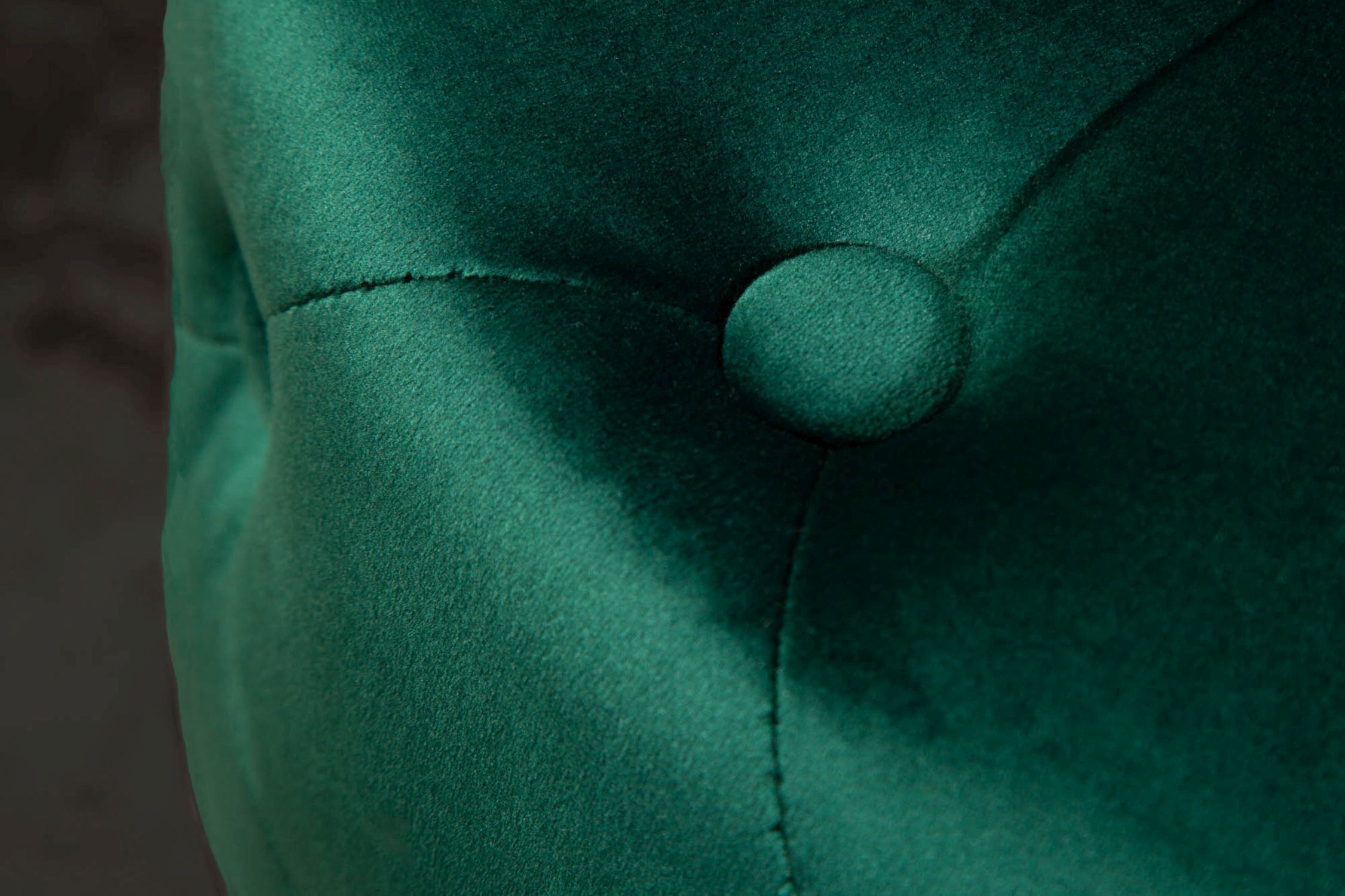 Pouf Vert Or Revêtement velours Ø 37 cm petit Chesterfield