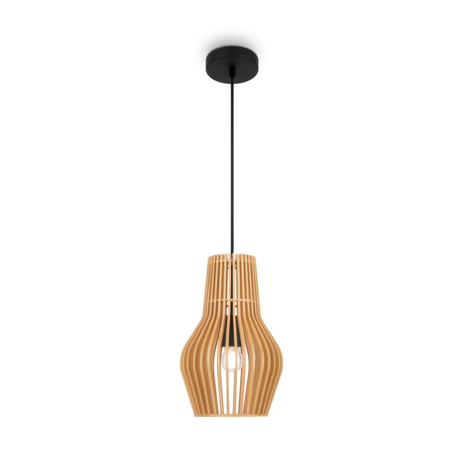 Suspension bois métal E27 Ø 30 cm H : max. 347,5 cm Lampe, Kronleuchter