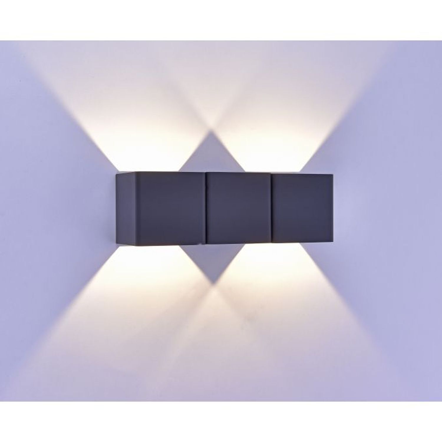 LED Wandleuchte außen Aluminium IP54 22,5 cm Anthrazit