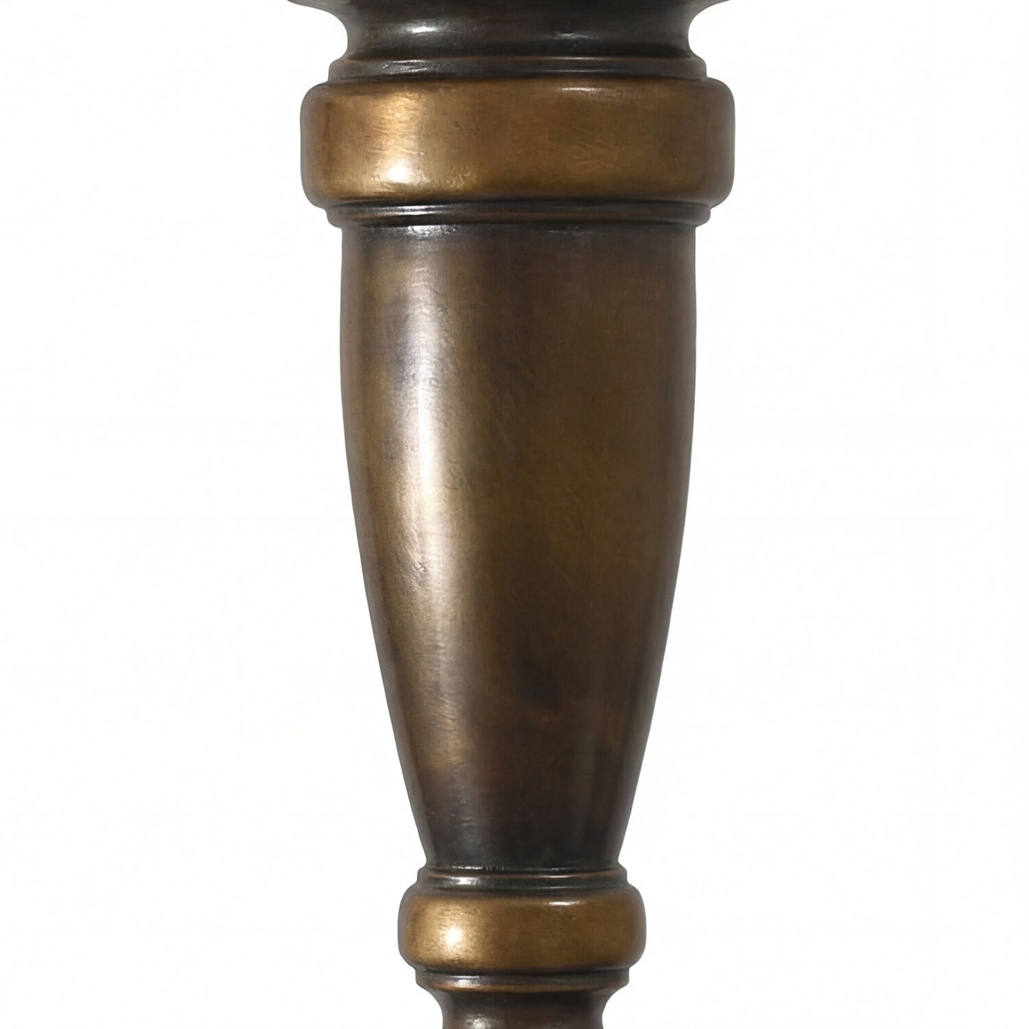 stehleuchte_stehlampe_helissent_1_flammig_bronze_antik_beige_klassisch_05 Holztritt, Bein, Beinenteller, bronzefarben, gedrechselt