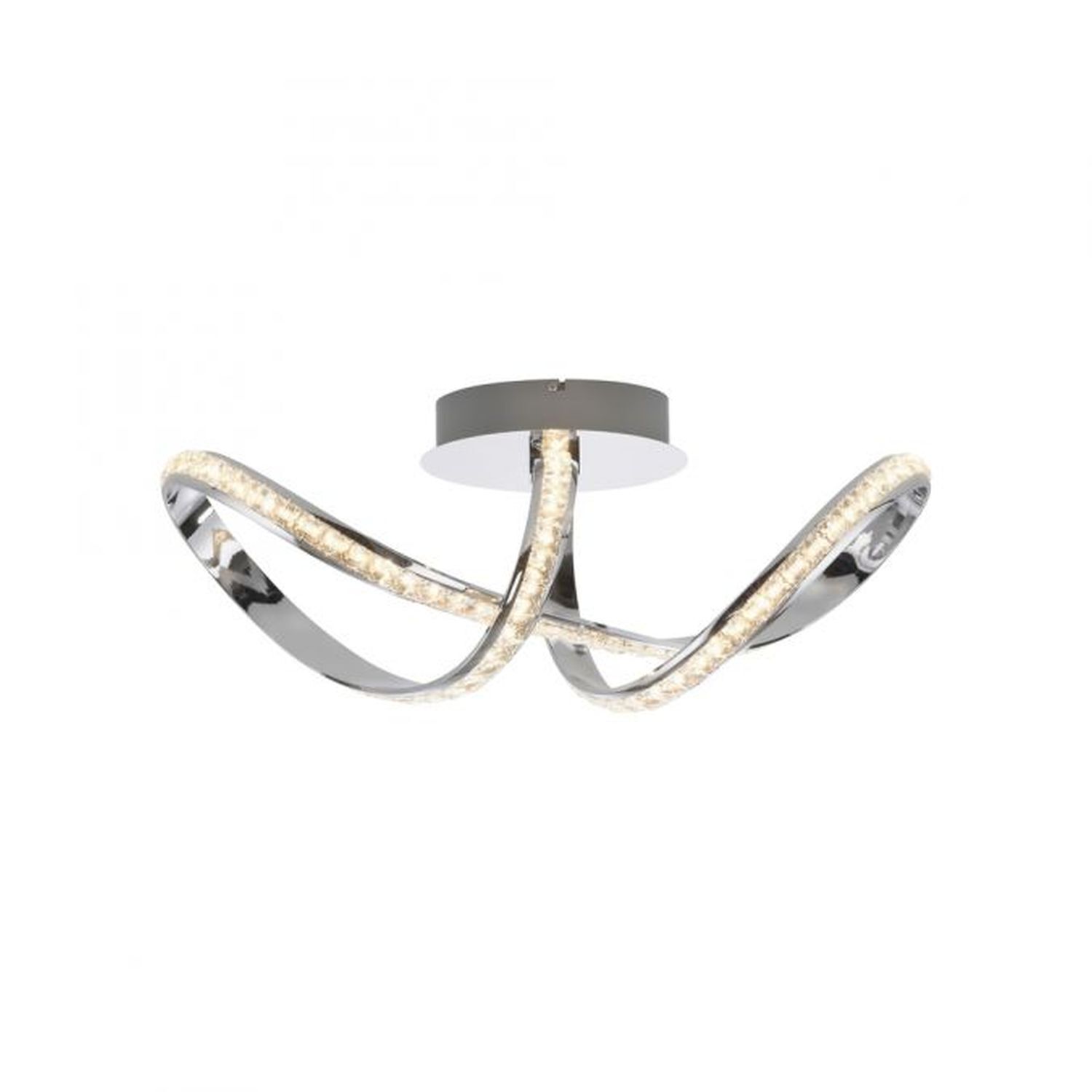 Stilvolle LED Deckenlampe in Chrom dimmbar 30 W L:65 cm Deckenleuchte, Rauchrohr