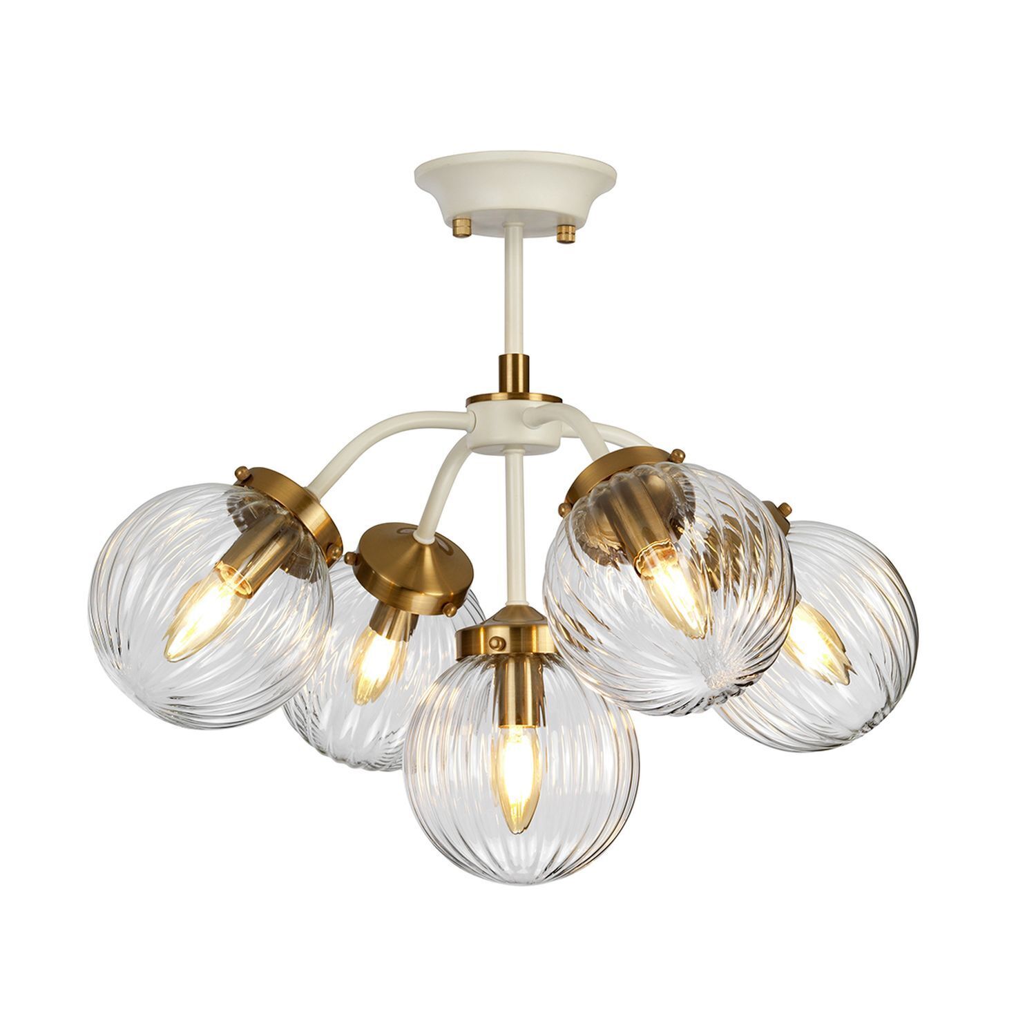 Kronleuchter, Globuslampen, Glasbälle, Goldene Akzente, Deckenleuchte