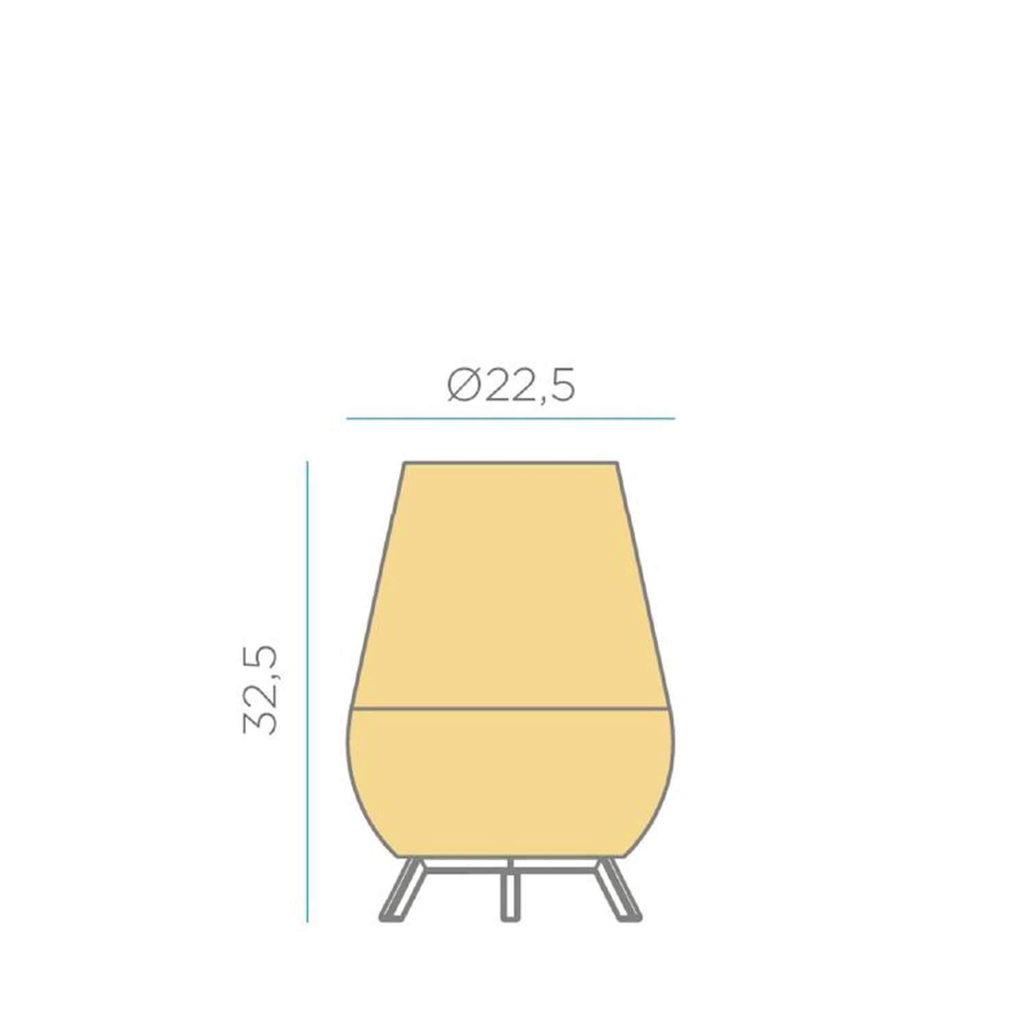 Lampe de table en rotin H : 32,5 cm Trépied naturel E27 FULDE