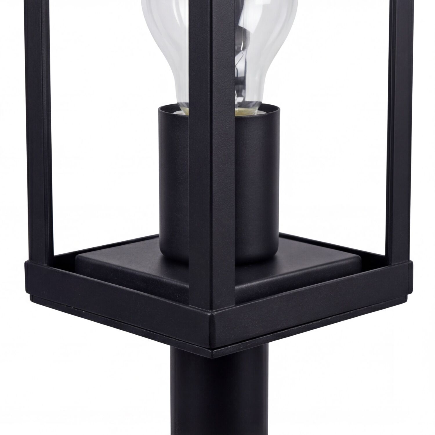 Laterne, Lampe, Metall, schwarz, Glühbirne