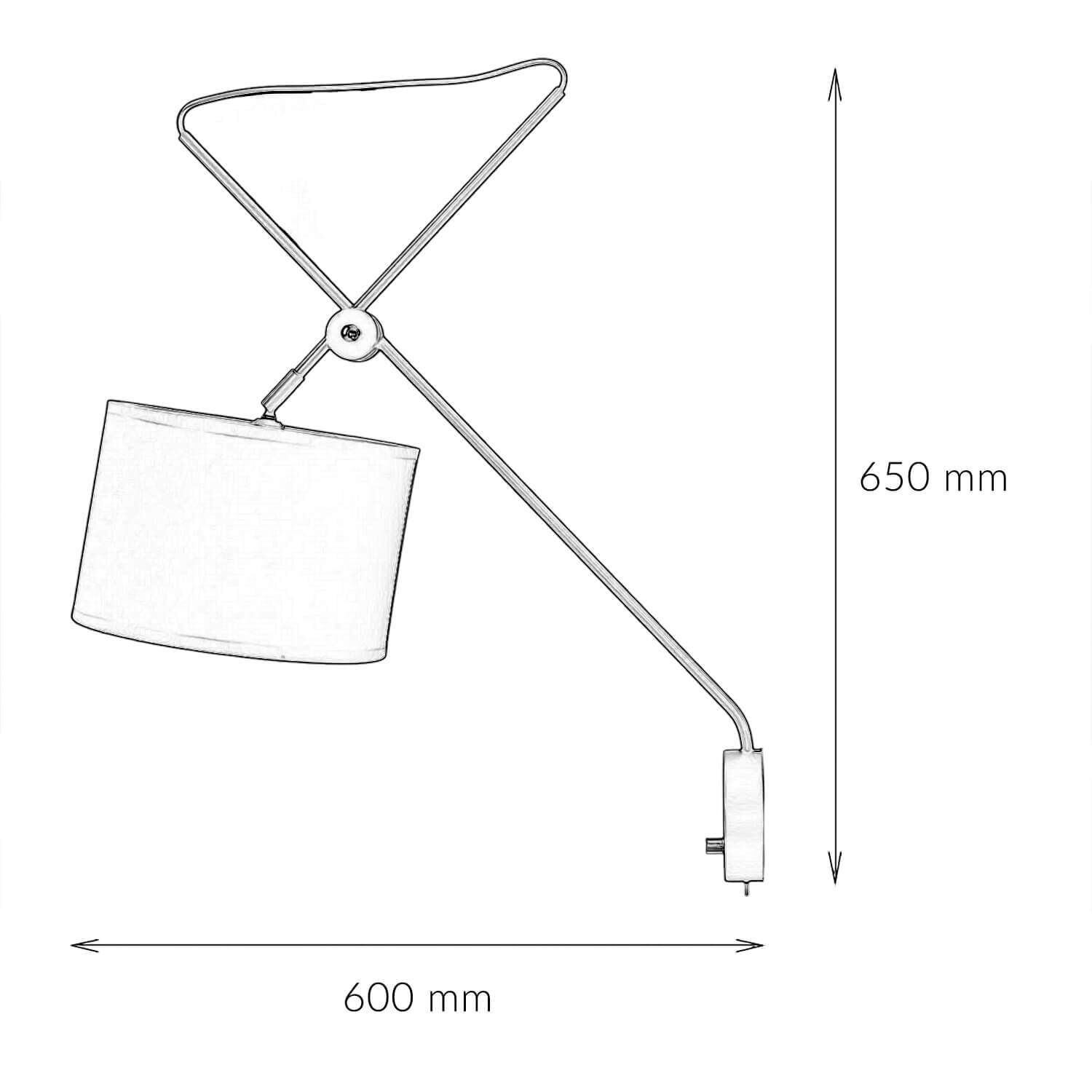 Wandlampe mit Schalter Schwarz Gold VIPER flexibel Lampe, Lampenschirm