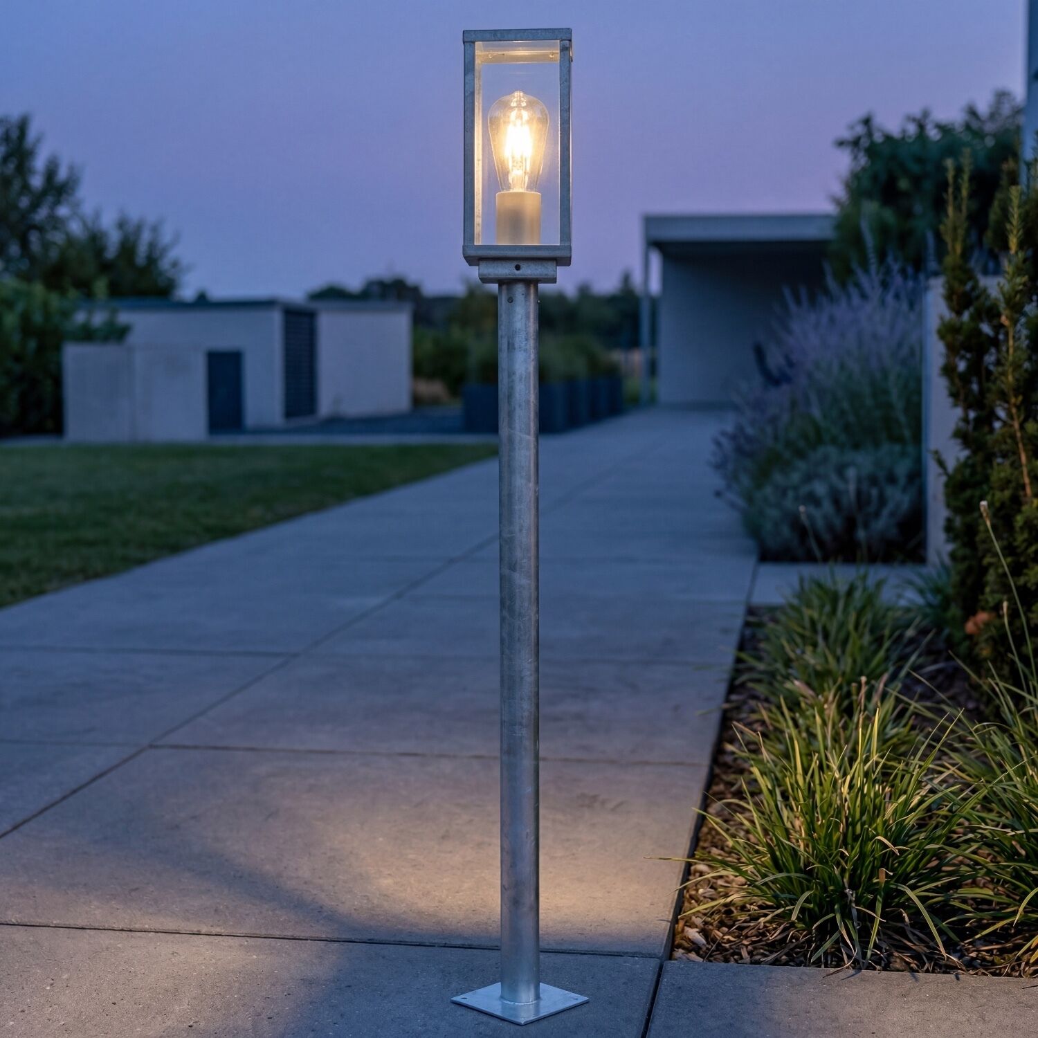 Lampe de socle Vintage aluminium en zinc IP44 E27 100 cm