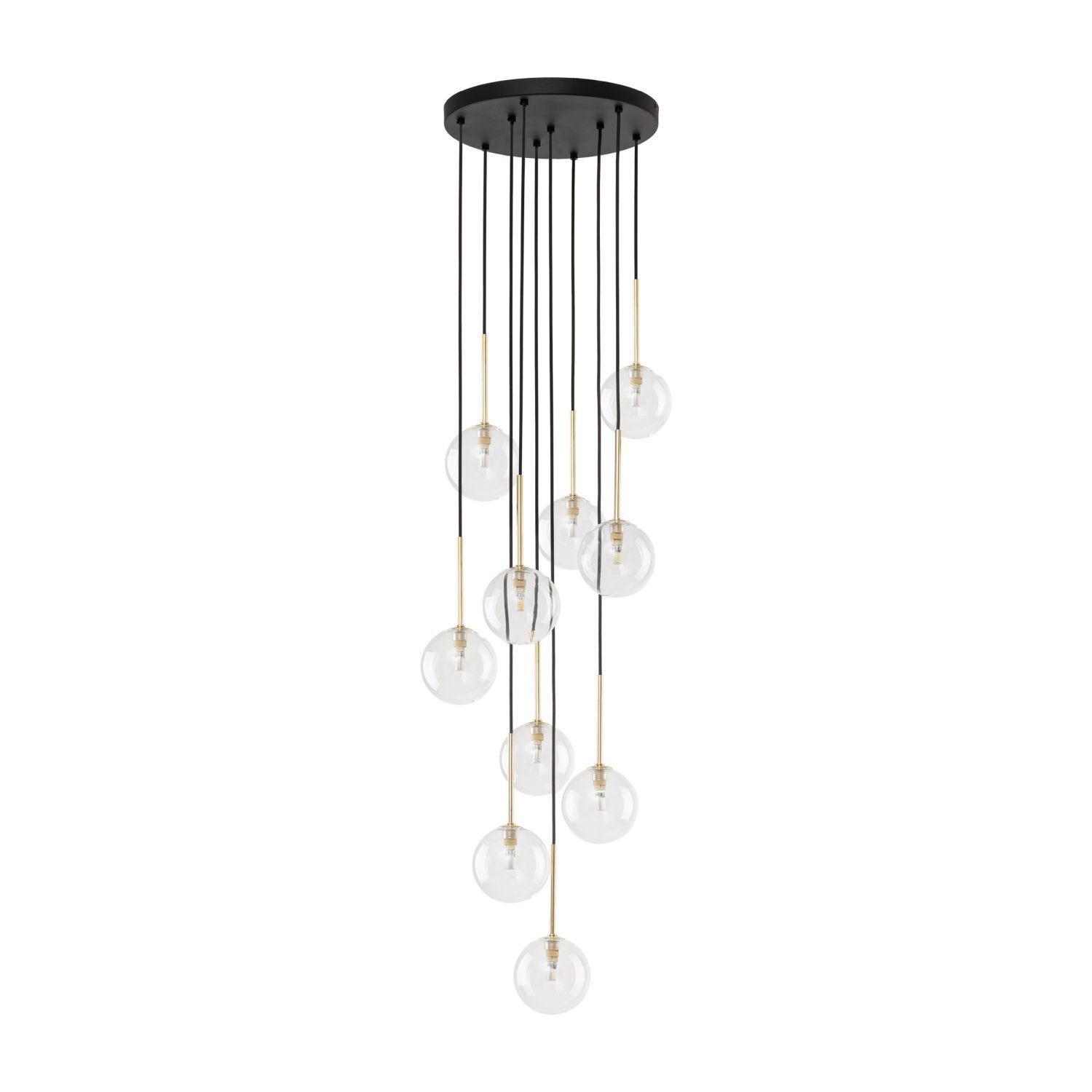 Hängeleuchte Kugel Metall Glas H: max. 145 cm verstellbar Leuchter, Lampe