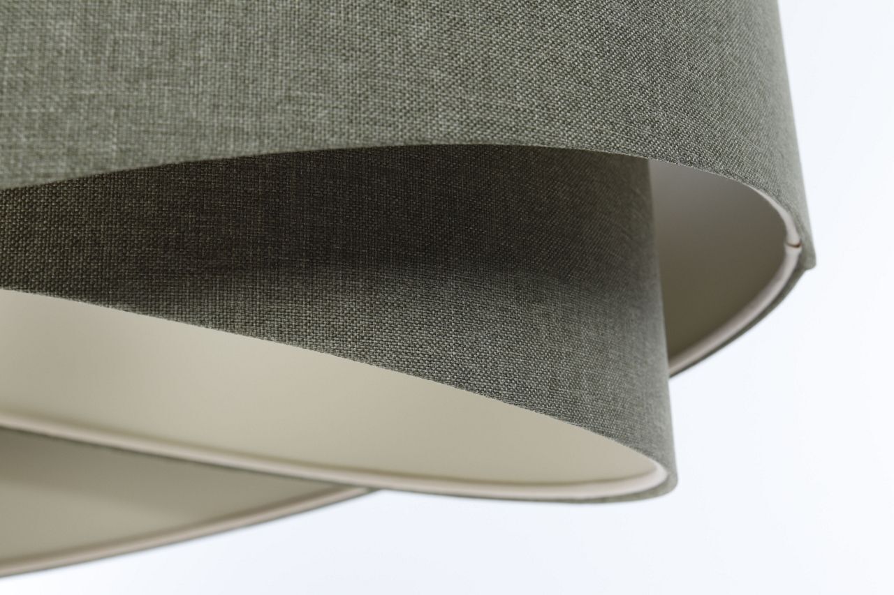 Lampe à suspendre Gris E27 ronde Ø 60 cm Tissu Moderne ajustable Lampe, Lampenschirm