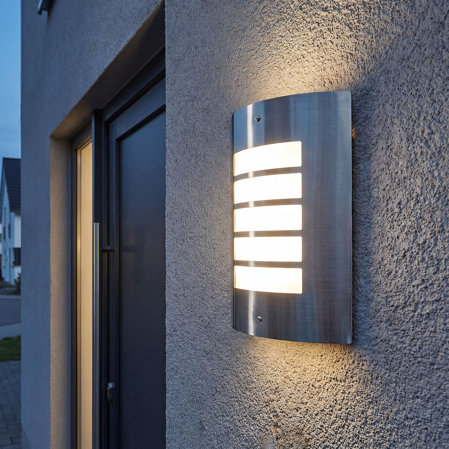 Außenleuchte, Wandleuchte, Stahl, LED-Beleuchtung, Schlitz-Design