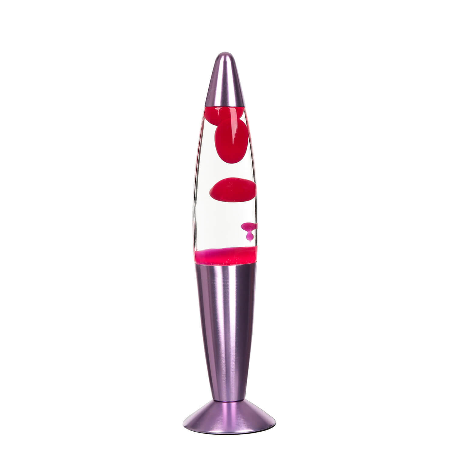 Retro Lavalampe Pink klar H:36cm Ø9cm Timmy Lampe, Munition, Kugel, Waffe, Kosmetik