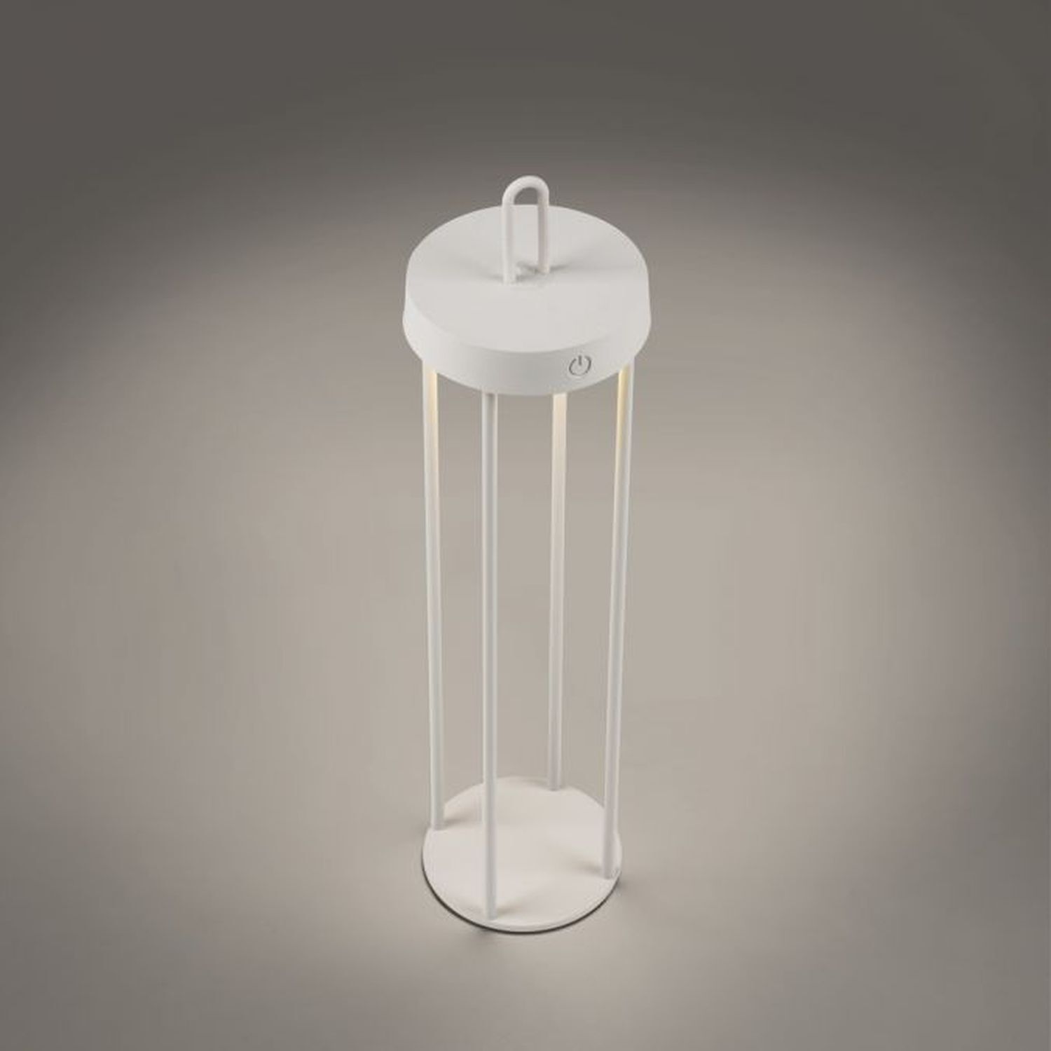 Lampe de table LED rechargeable métal dimmable IP44 2700 K blanc