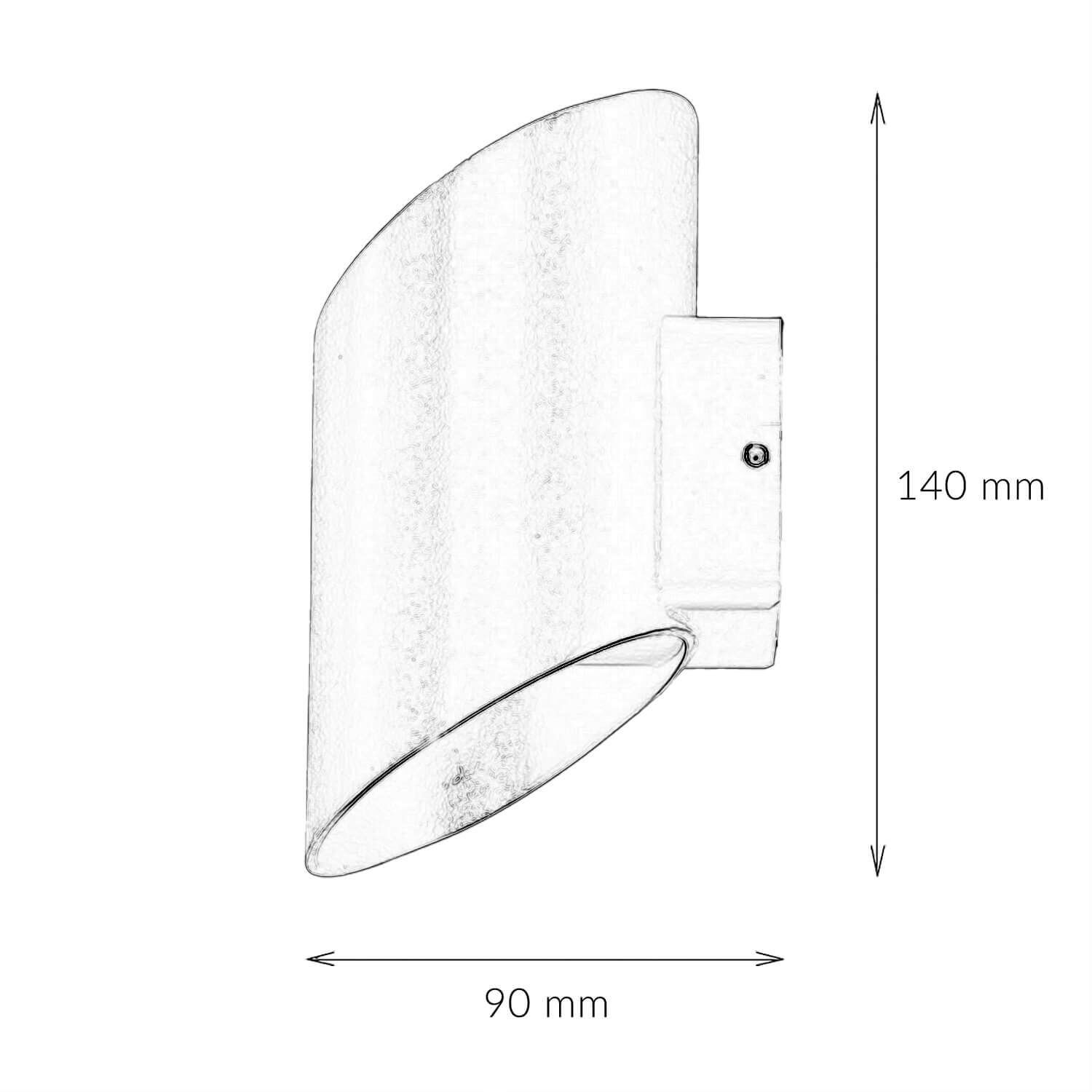 LED Außenwandlampe Up Down in Gold Schwarz IP54 5W