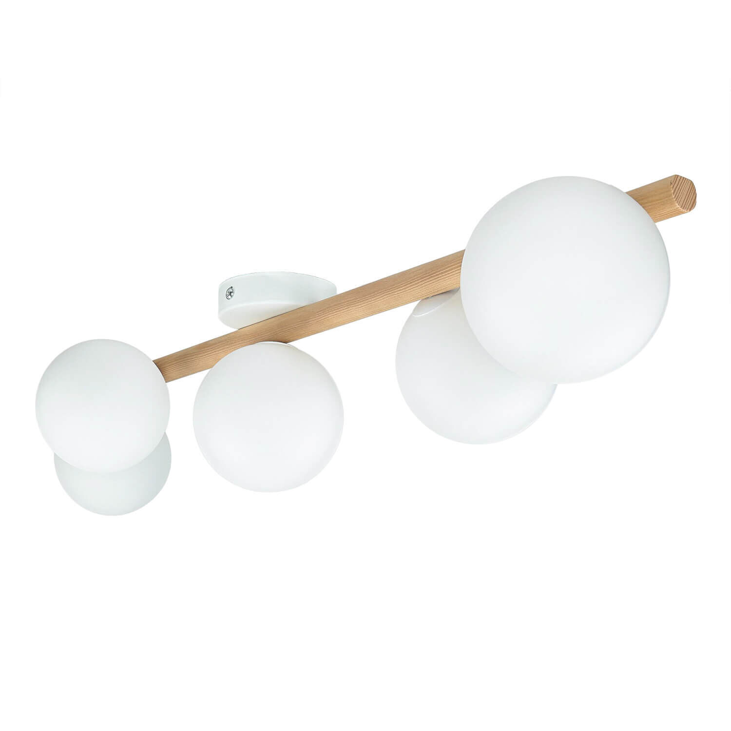 Wohnliche Deckenleuchte G9 5-flammig in Kiefer blendarm Wohnliche Deckenleuchte G9 5-flammig in Kiefer blendarm