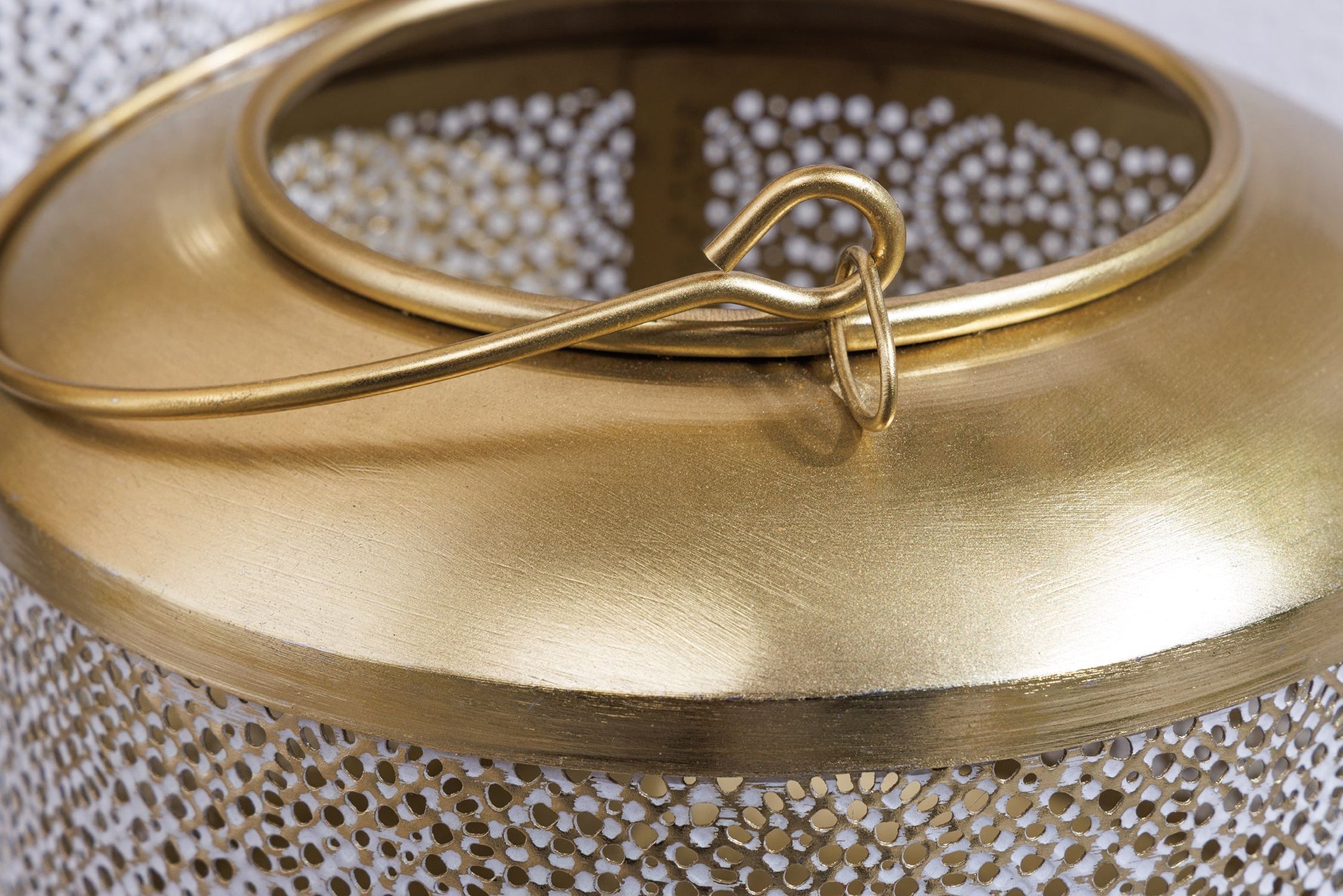 Lanterne Fer Ø 18 cm Blanc Or Artisanat REMUS Zubehor, Gold, Schmuck, Bronze