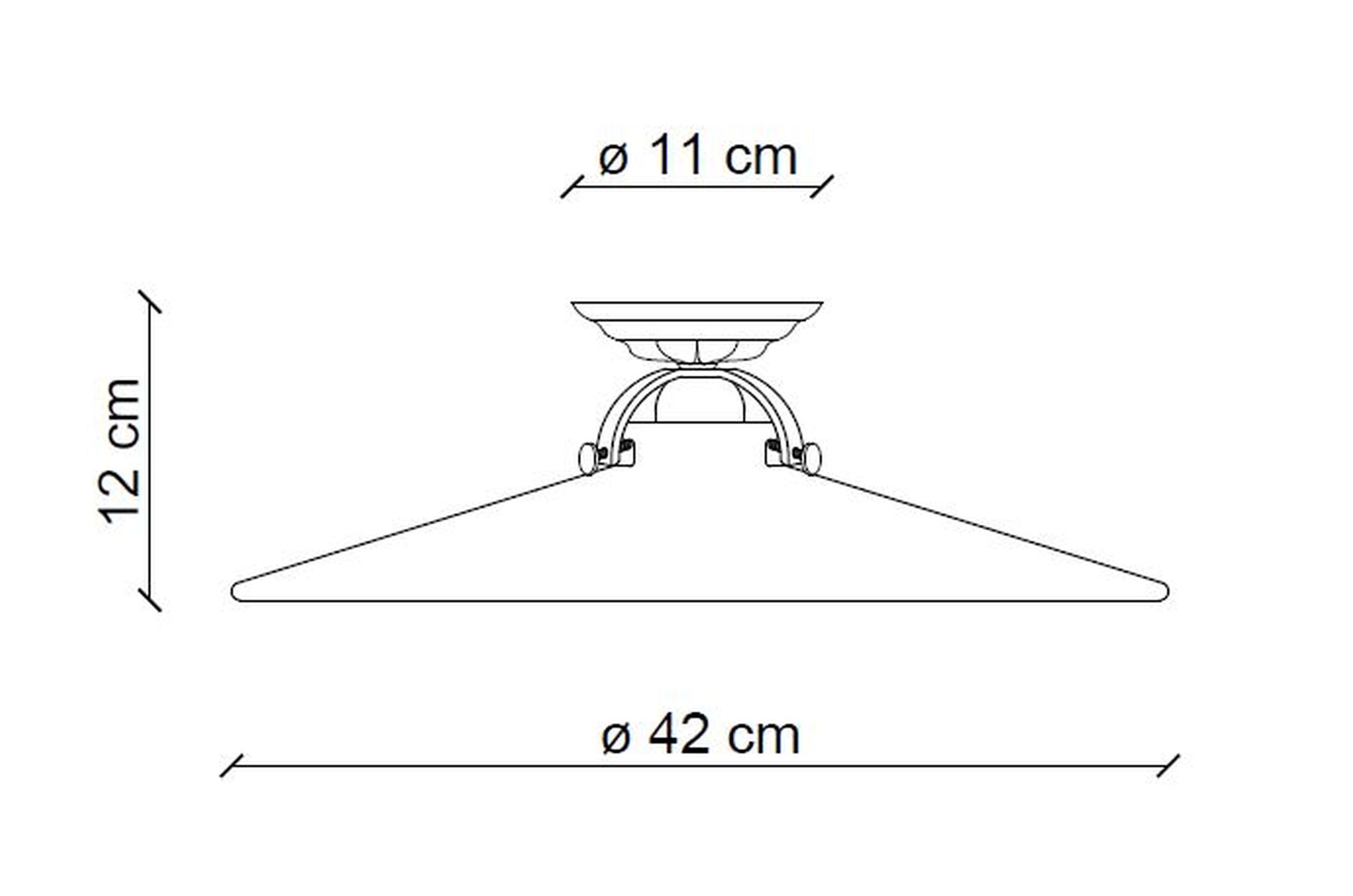 Plafonnier métal céramique rond D : 42 cm E27 Vintage Diagramm, Handlung