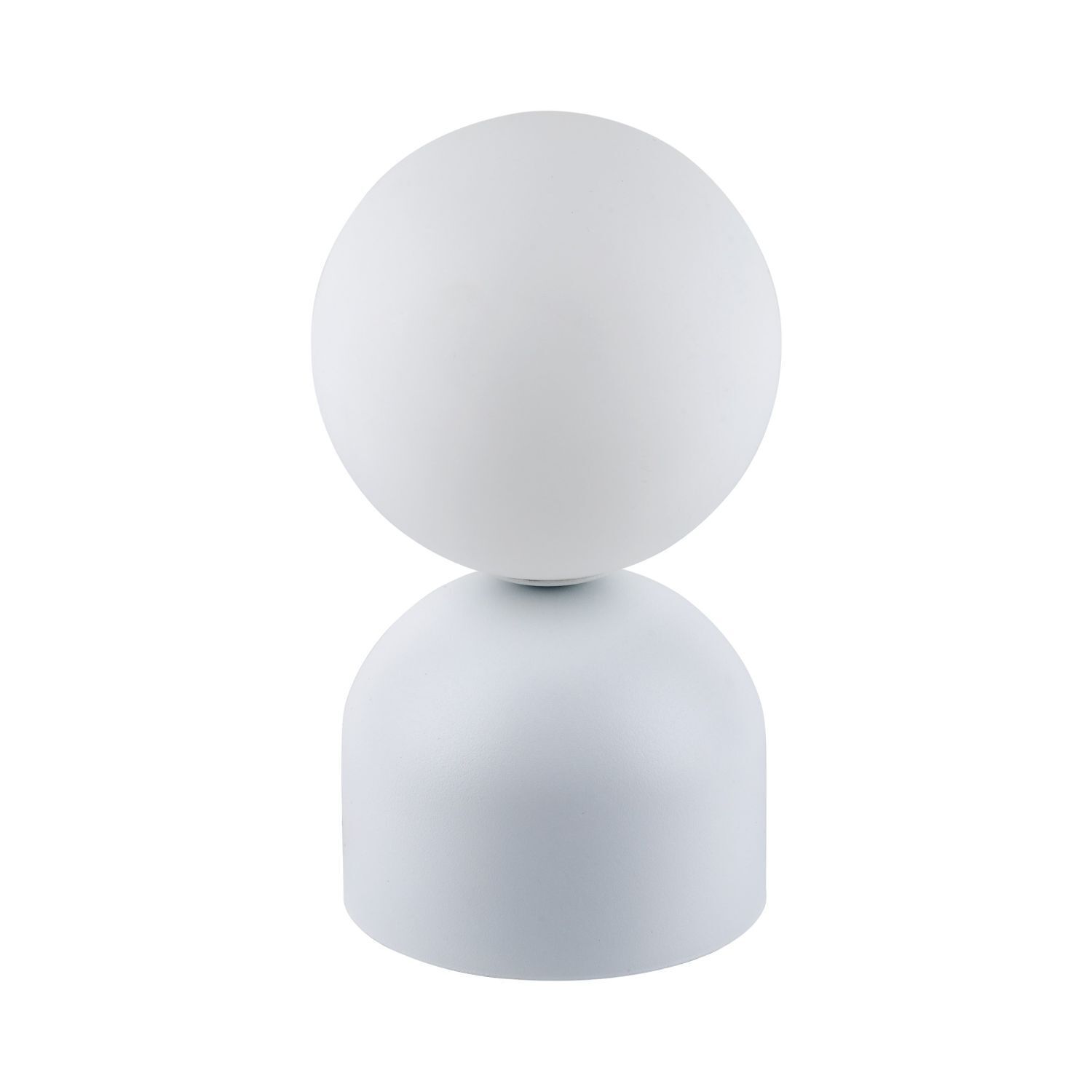 Lampe de table Abat-jour sphérique H : 21 cm petit blanc métal verre G9 Sphäre, Lampe