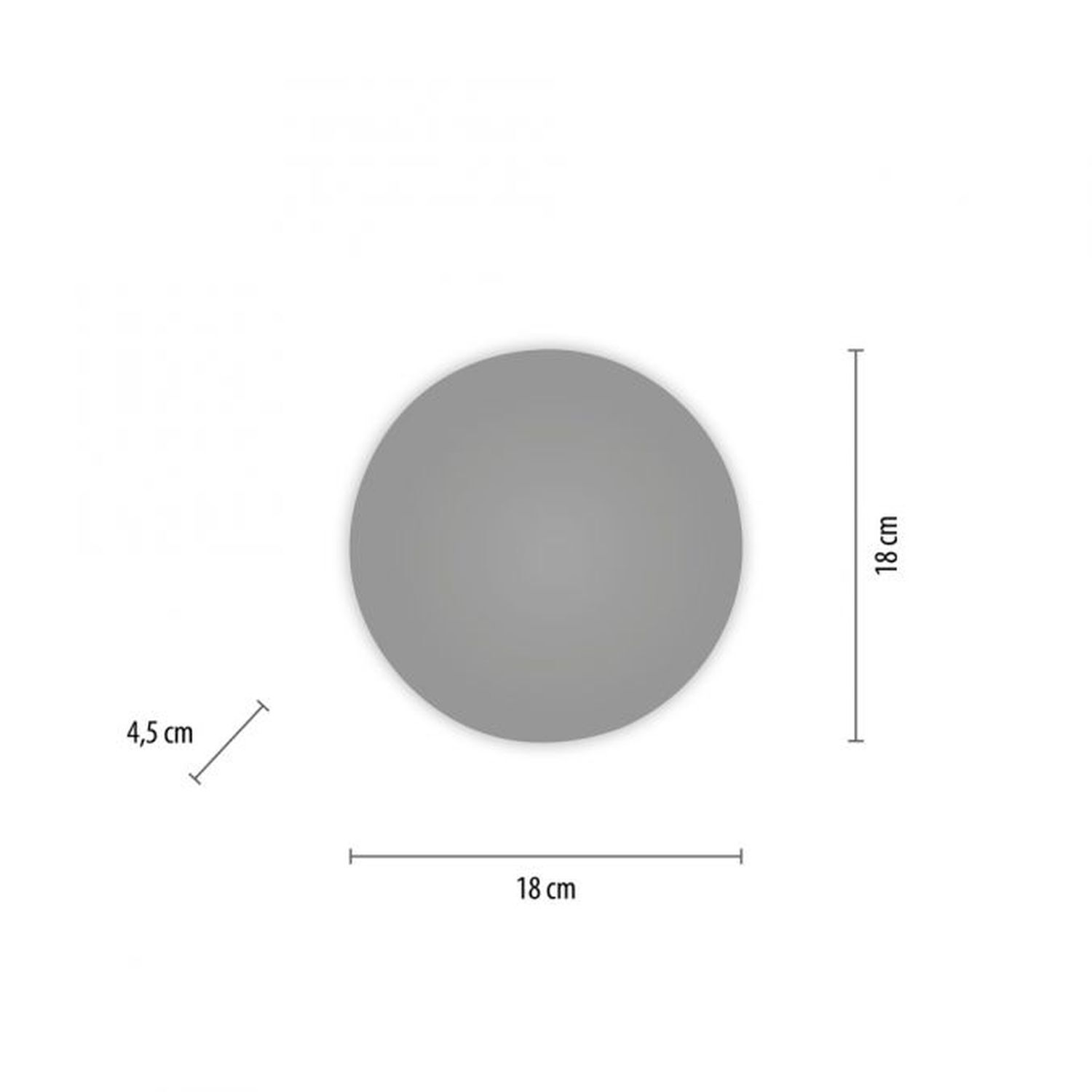 LED Akku Wandlampe Grau dimmbar Fernbedienung Timer 1 W Sphäre