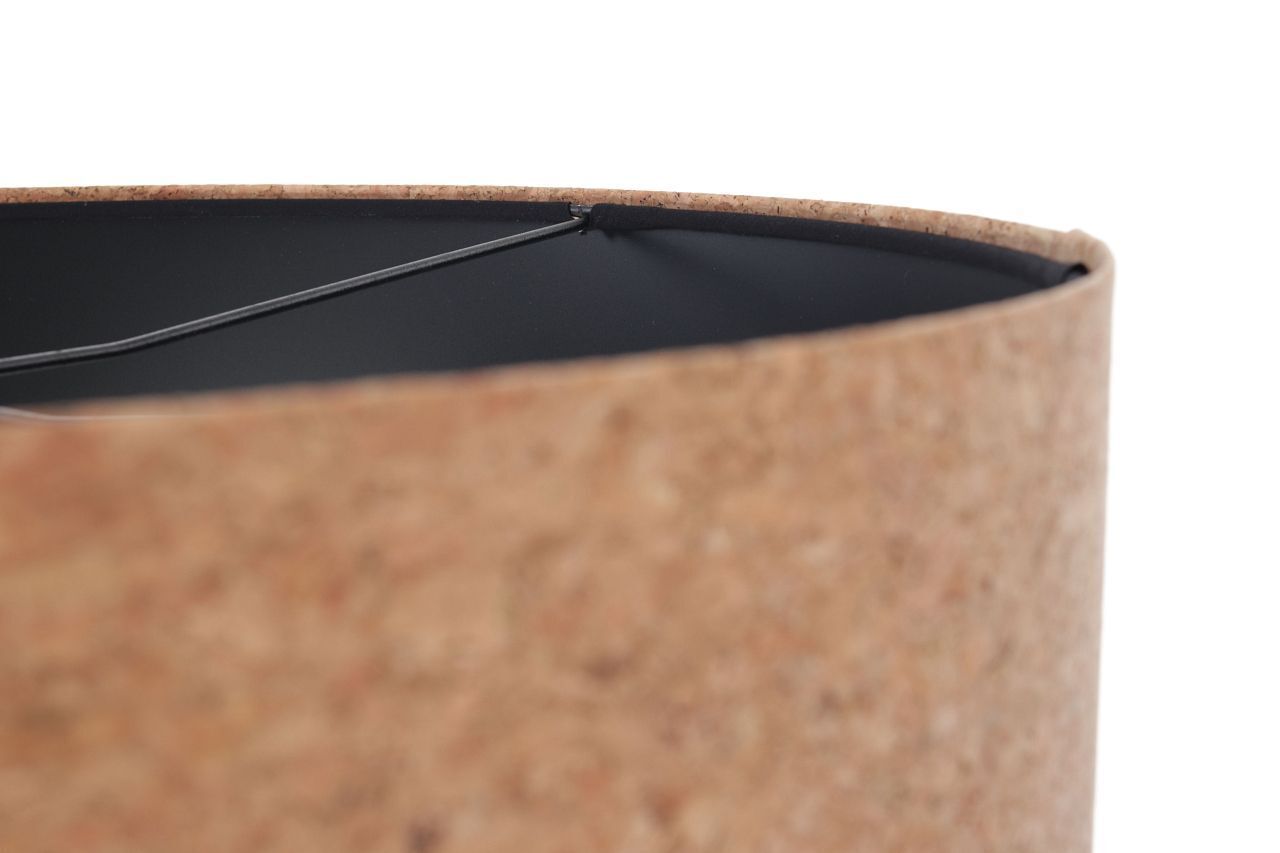 Lampe à suspendre E27 Ø 50 cm Naturel Noir Liège Moderne