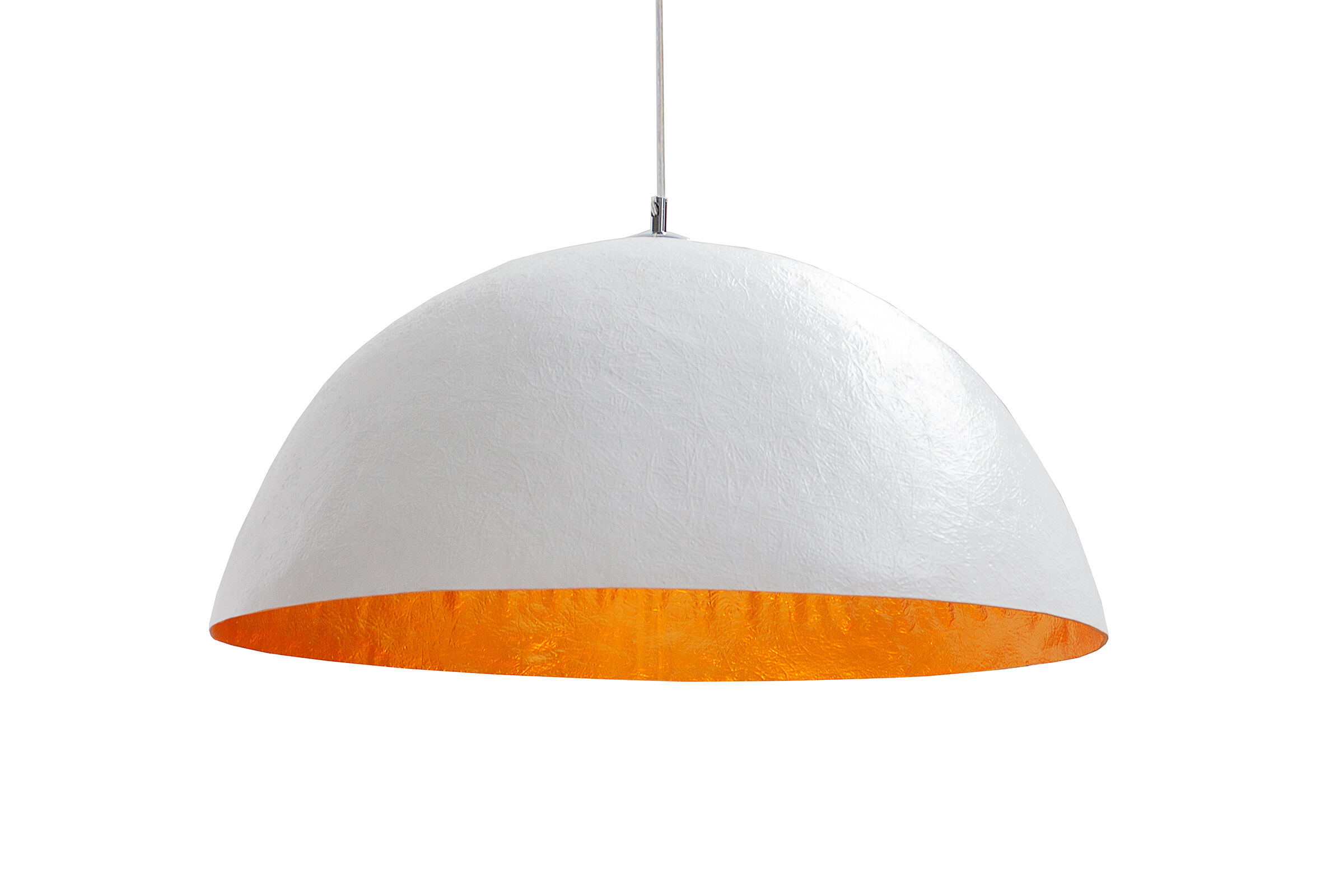 Pendelleuchte rund Ø70cm Modern Design weiß Gold Lampe, Lampenschirm