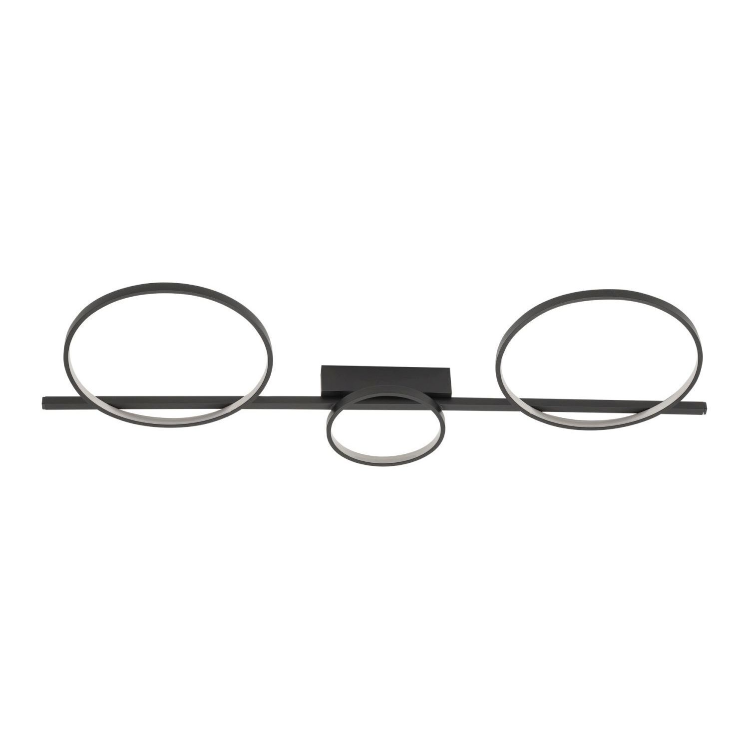 Plafonnier LED noir 100 cm de long 4000 K 1200 lm