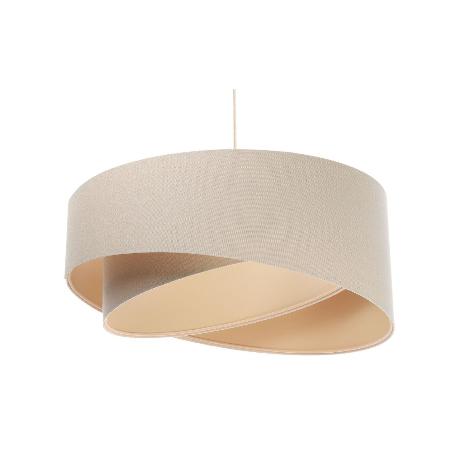 Lampe à suspendre Crème Beige Lin E27 ronde Ø 50 cm Lampe