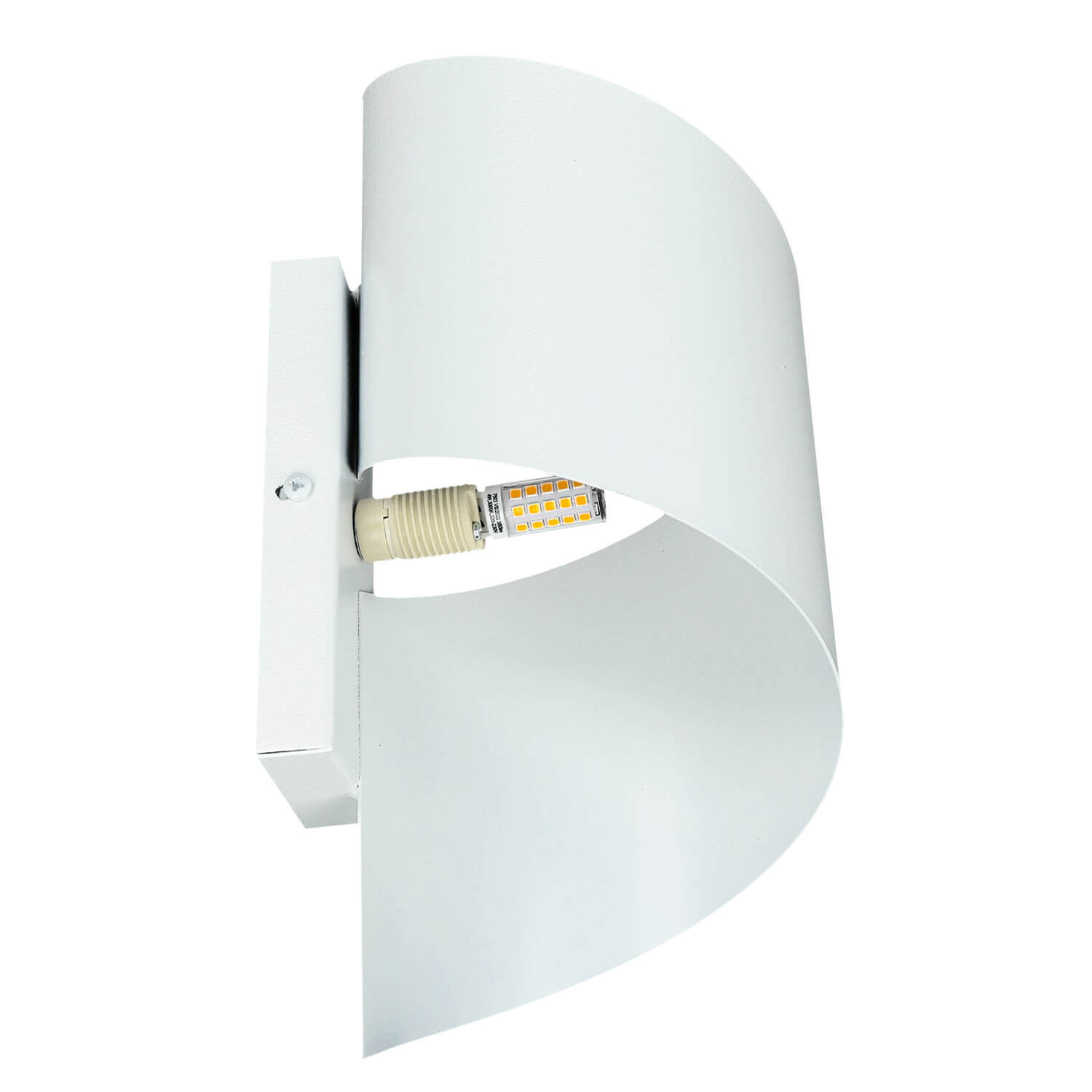 Stylische Wandleuchte Weiß Metall Design up down G9
