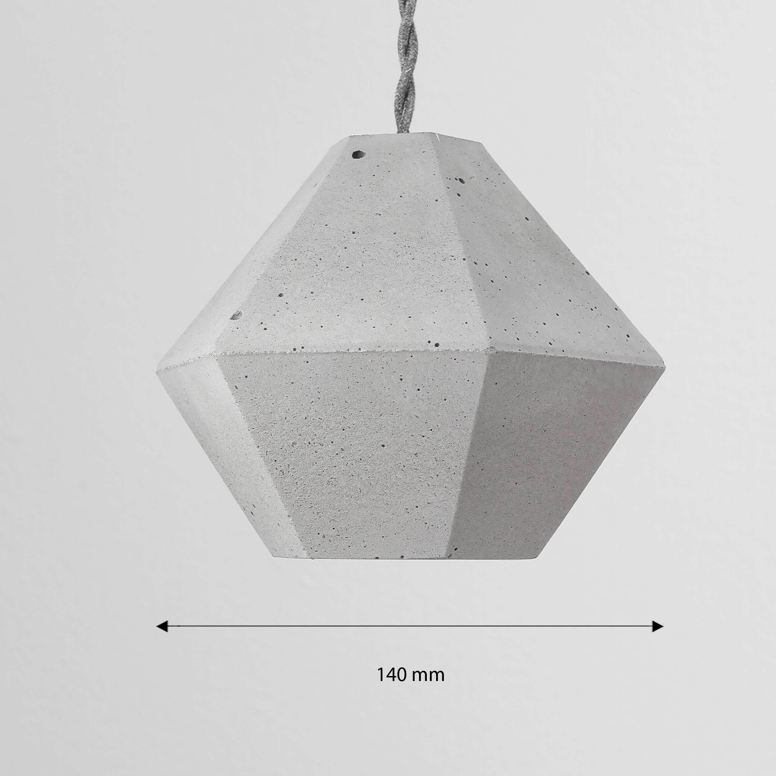 Moderne Hängeleuchte 3-flmg Beton Ø15cm GEOMETRIC