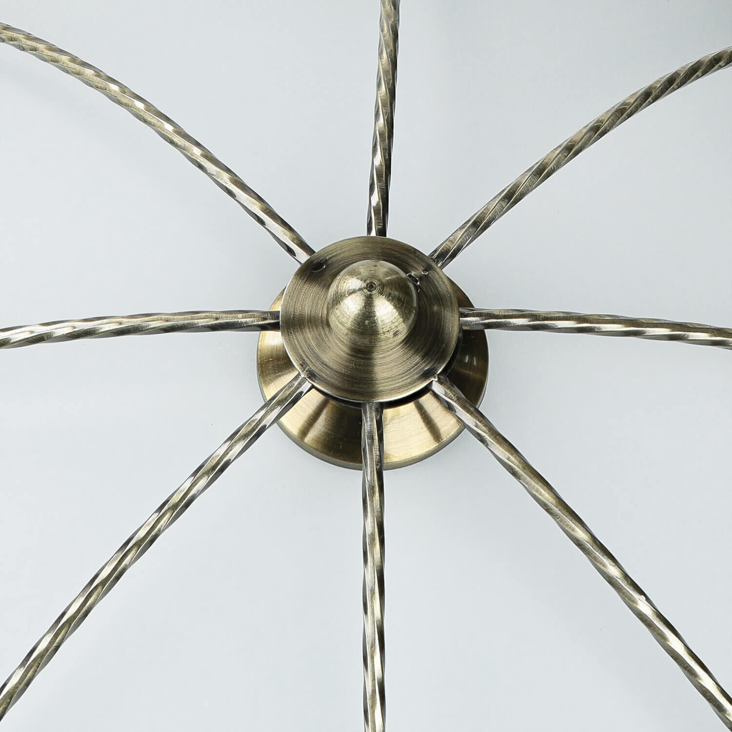 Runde Deckenleuchte E27 SUDAN mit Glasschirm Messing Optik Leuchter, Lampe