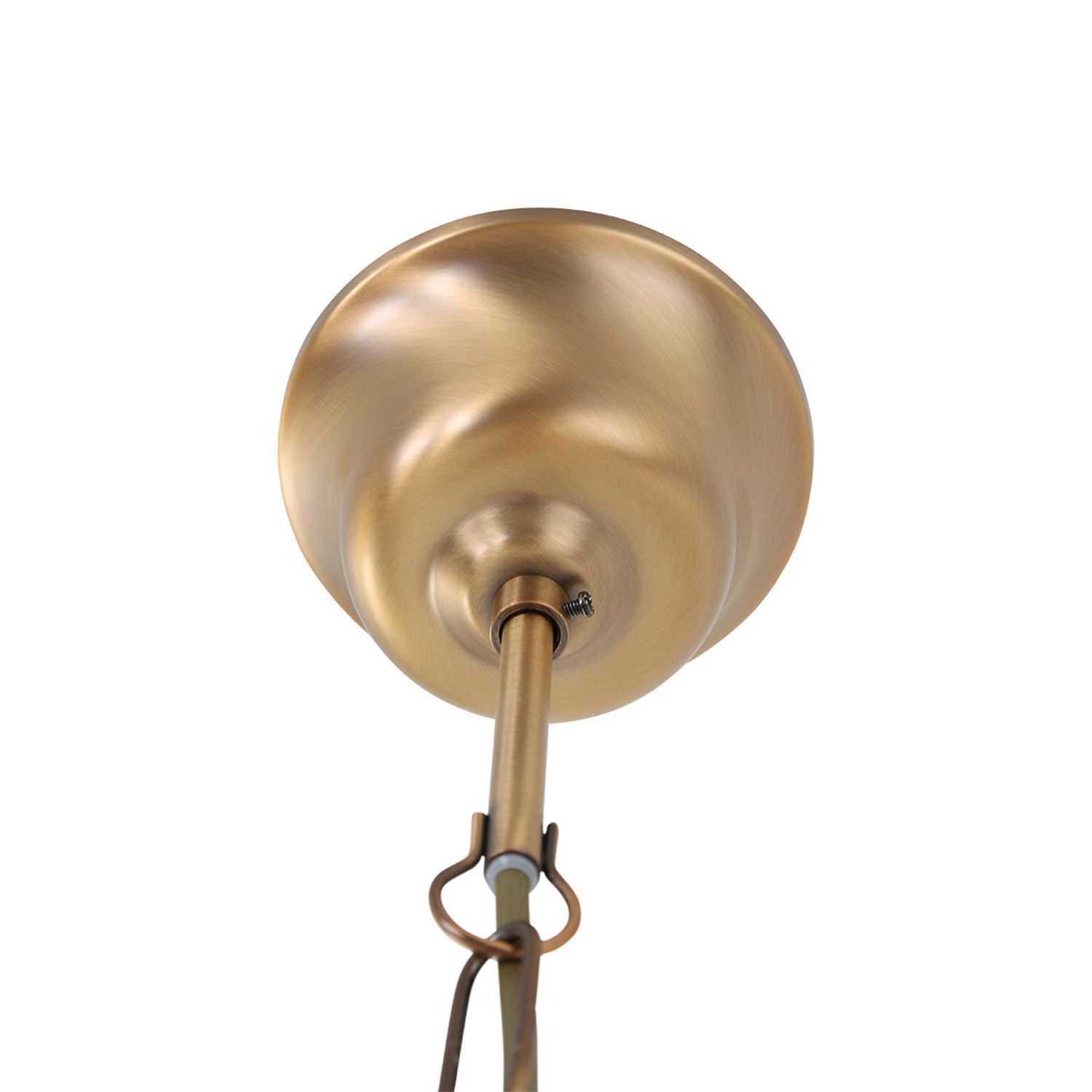 Lampe à suspendre verre métal en bronze L:23 cm E14 élégant