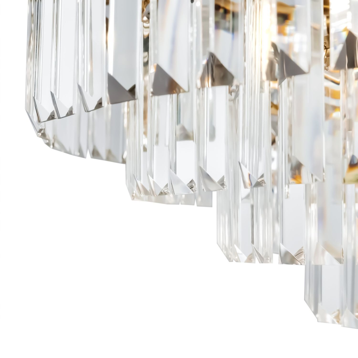 Hängeleuchte Glas Metall E14 Ø 70 cm H: max. 120 cm Leuchter, Lampe, Kristall