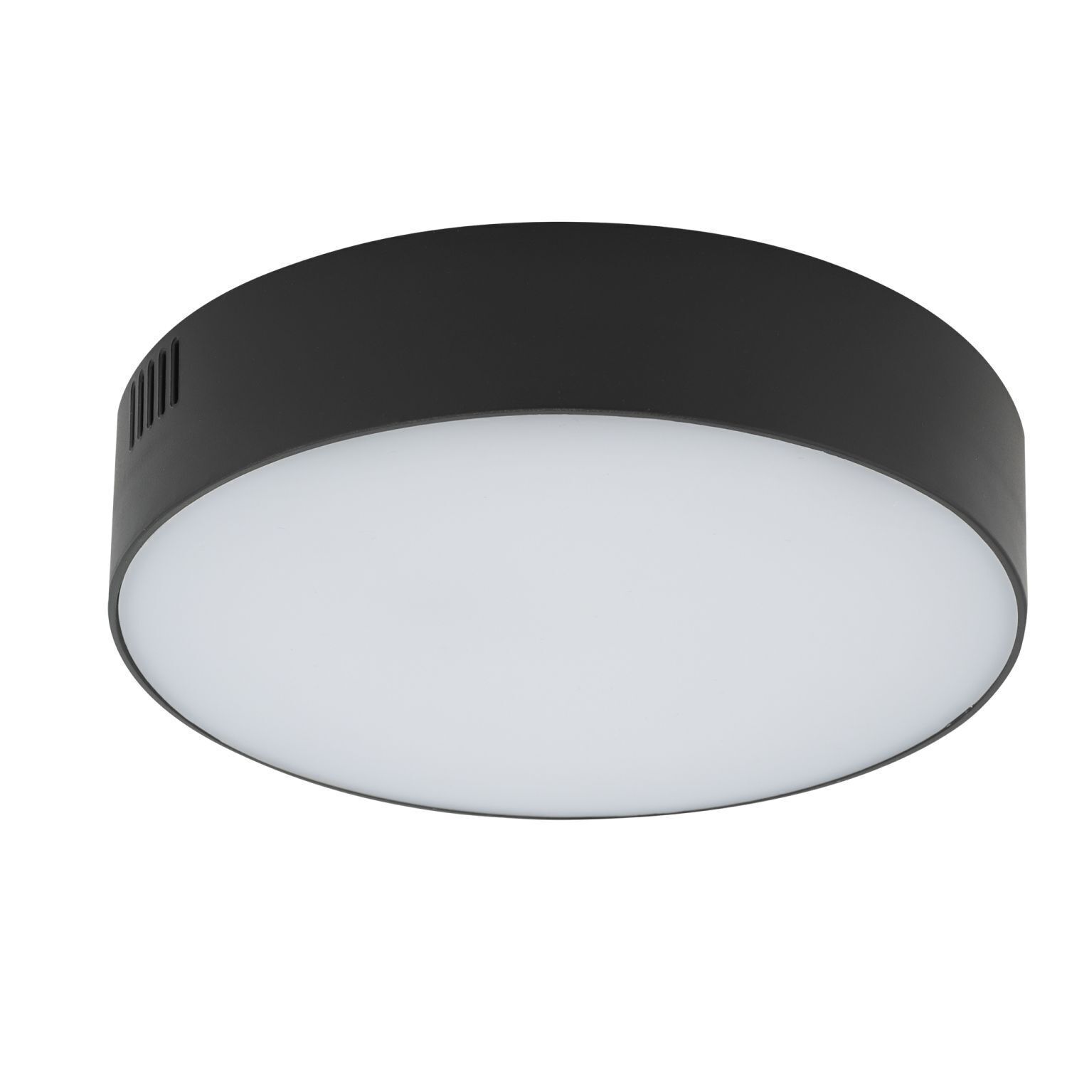 LED Deckenlampe klein Ø 16 cm rund Schwarz 3000 K 1600 lm Deckenleuchte, Leuchte