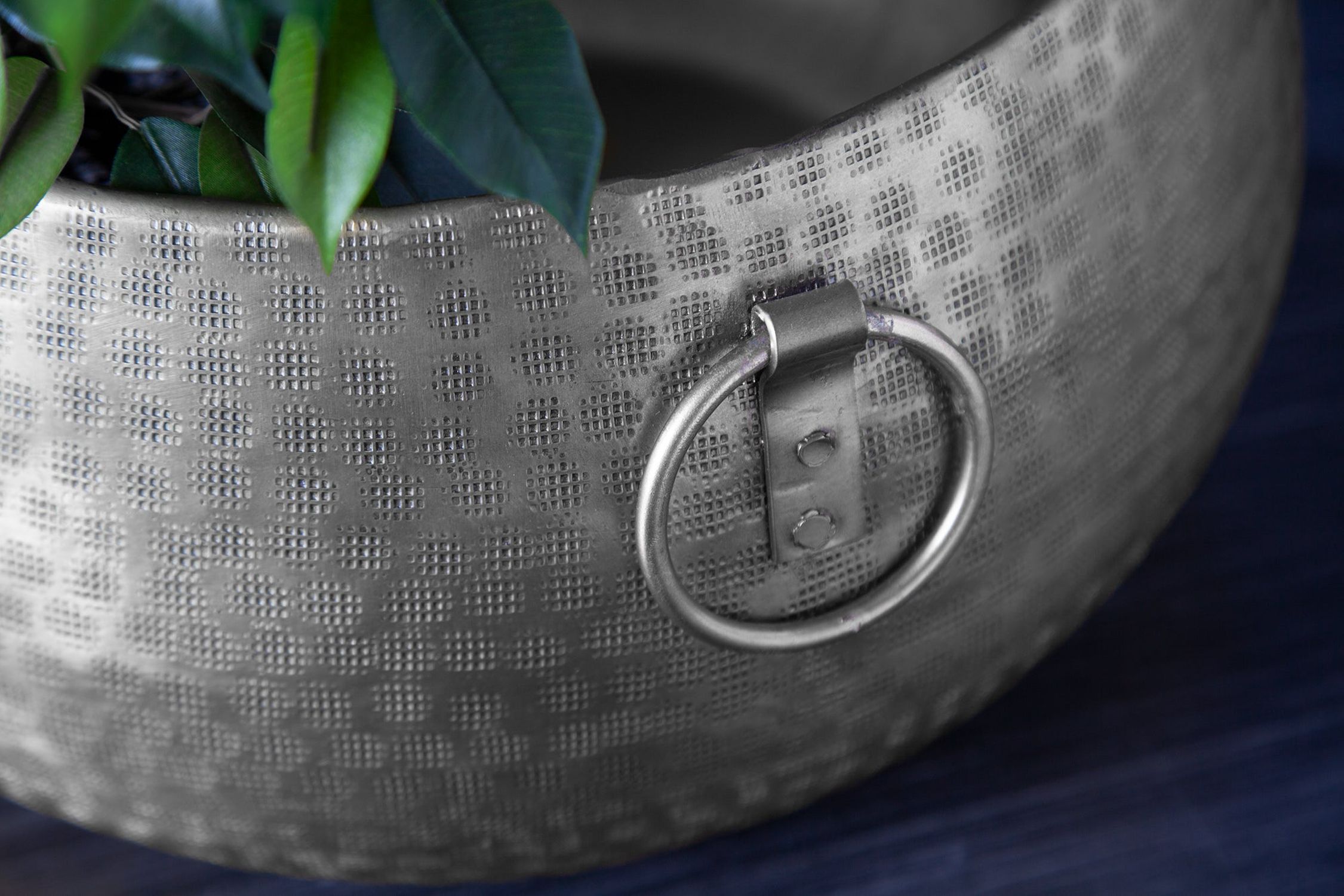 Cache-pot 2 pièces en métal martelé à la main en argent Zubehör