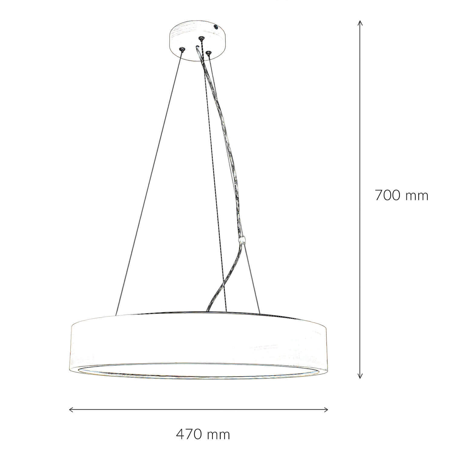 Hängelampe Holz Eiche Glas 3-flmg Ø47cm Küche