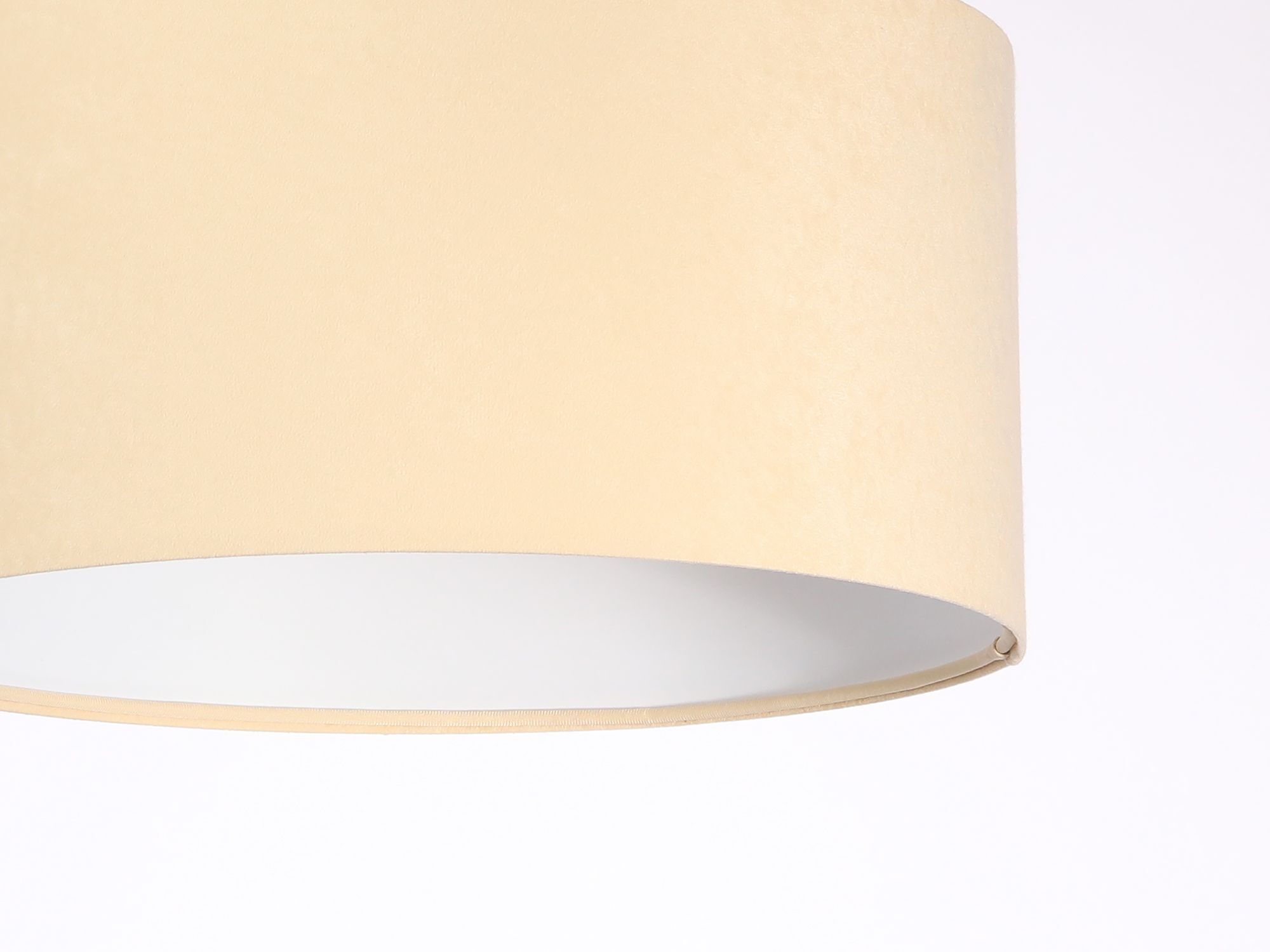 Lampe à suspendre Crème Blanc Tissu rond Table à manger Rétro