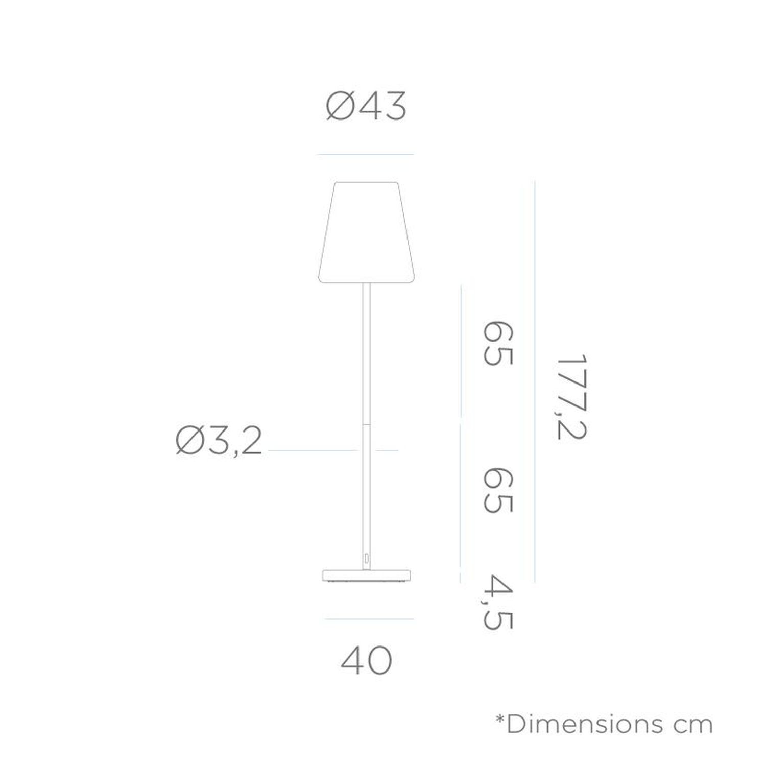 LED Außenleuchte Solar 177 cm Messing Weiß IP65 Lampe, Diagramm, Handlung