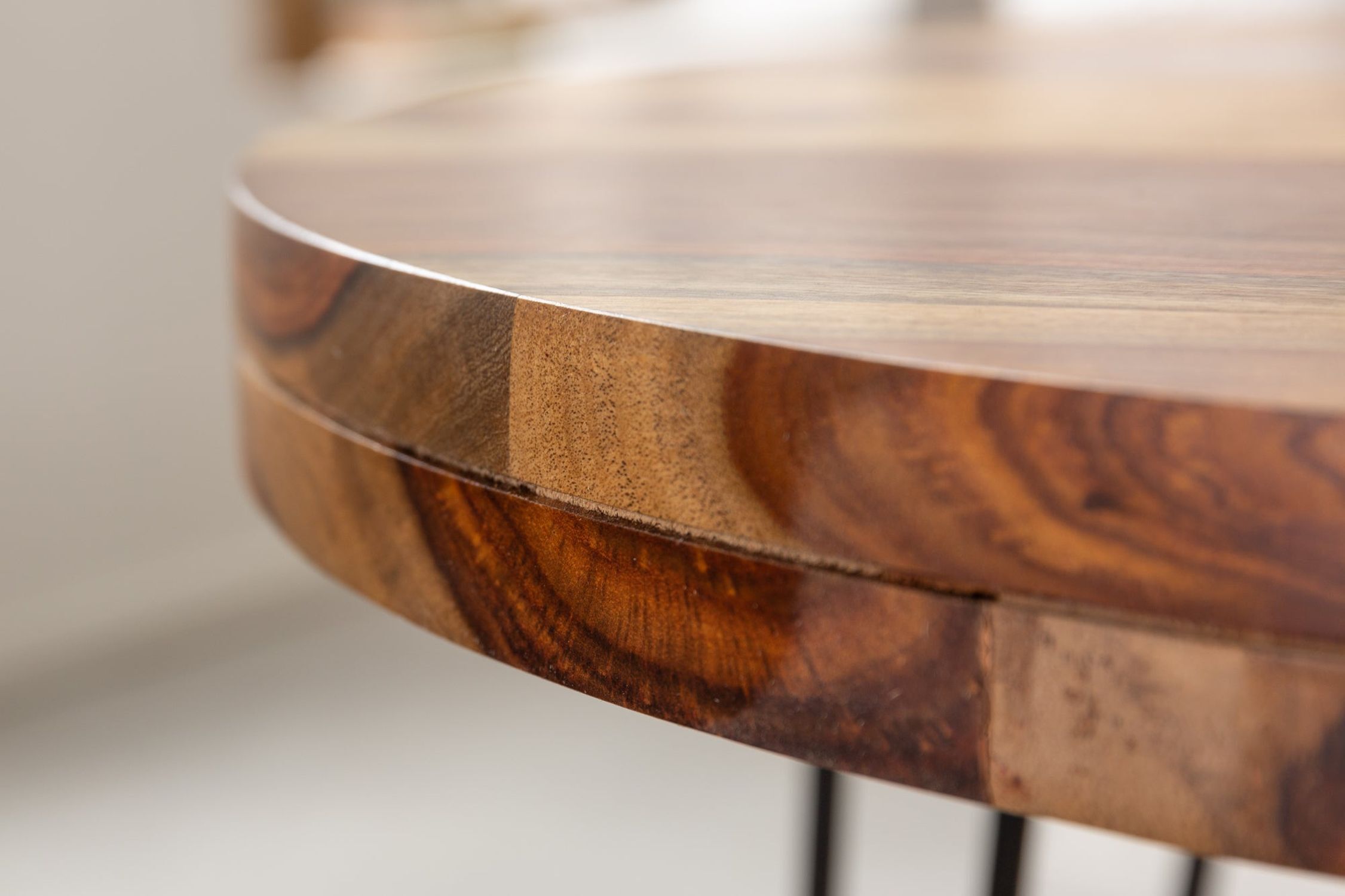 Table de salle à manger en bois de Sheesham massif 80 x 80 cm