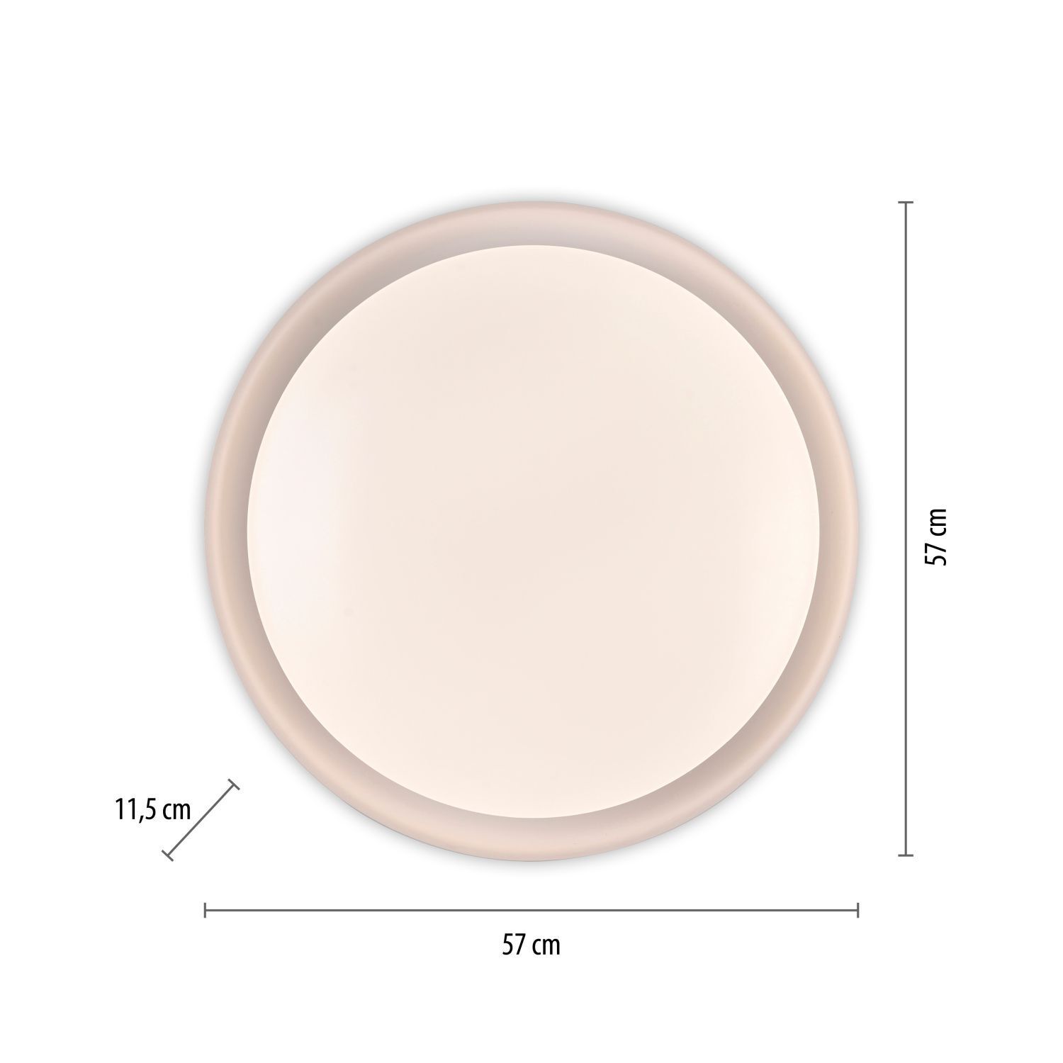 Lampe de plafonnier LED à intensité variable Blanc Ø57 cm 3850 lm Moderne Teller, Oval, Porzellan, Töpferei, Sphäre