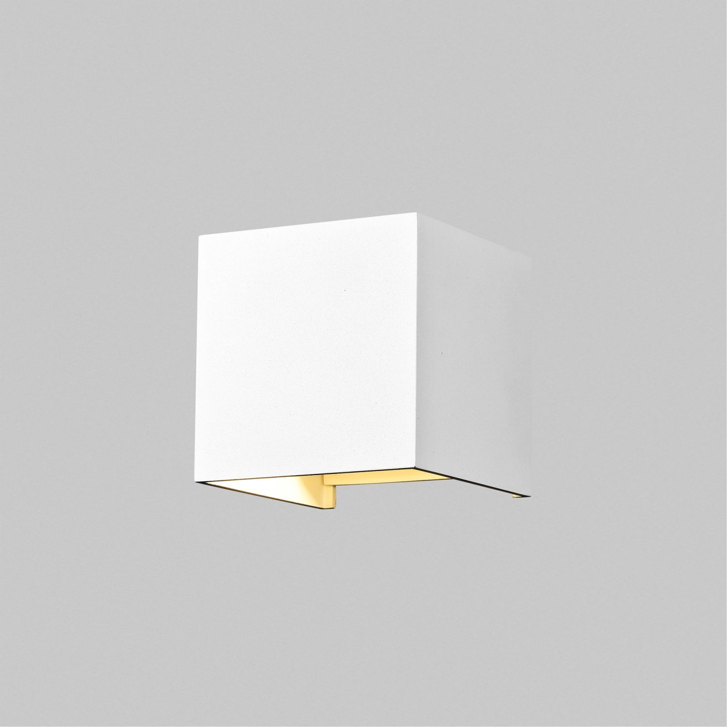 Luminaire d'extérieur mural LED Métal Up Down IP54 Blanc carré Postfach, Lampe, Deckenleuchte