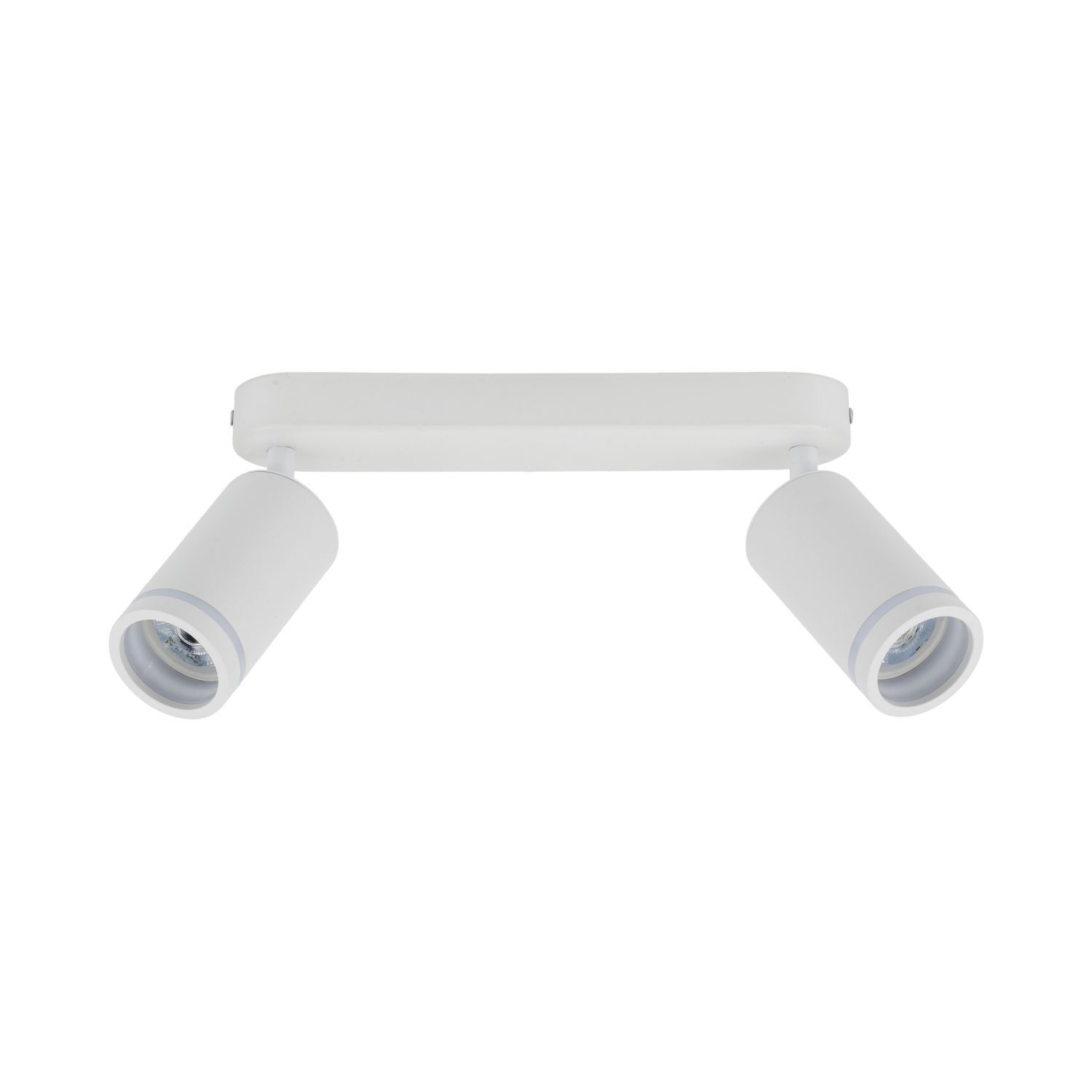Plafonnier blanc métal 43,5cm orientable 2 flammes GU10