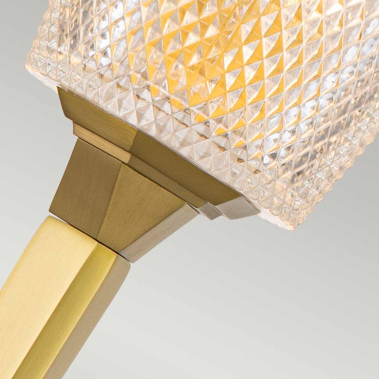  lampenschirm, diamantmuster, kristall, glas, goldener sockel