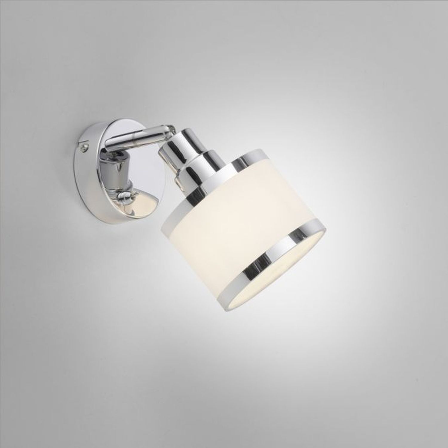 Spot mural flexible chrome métal E14 faible éblouissement