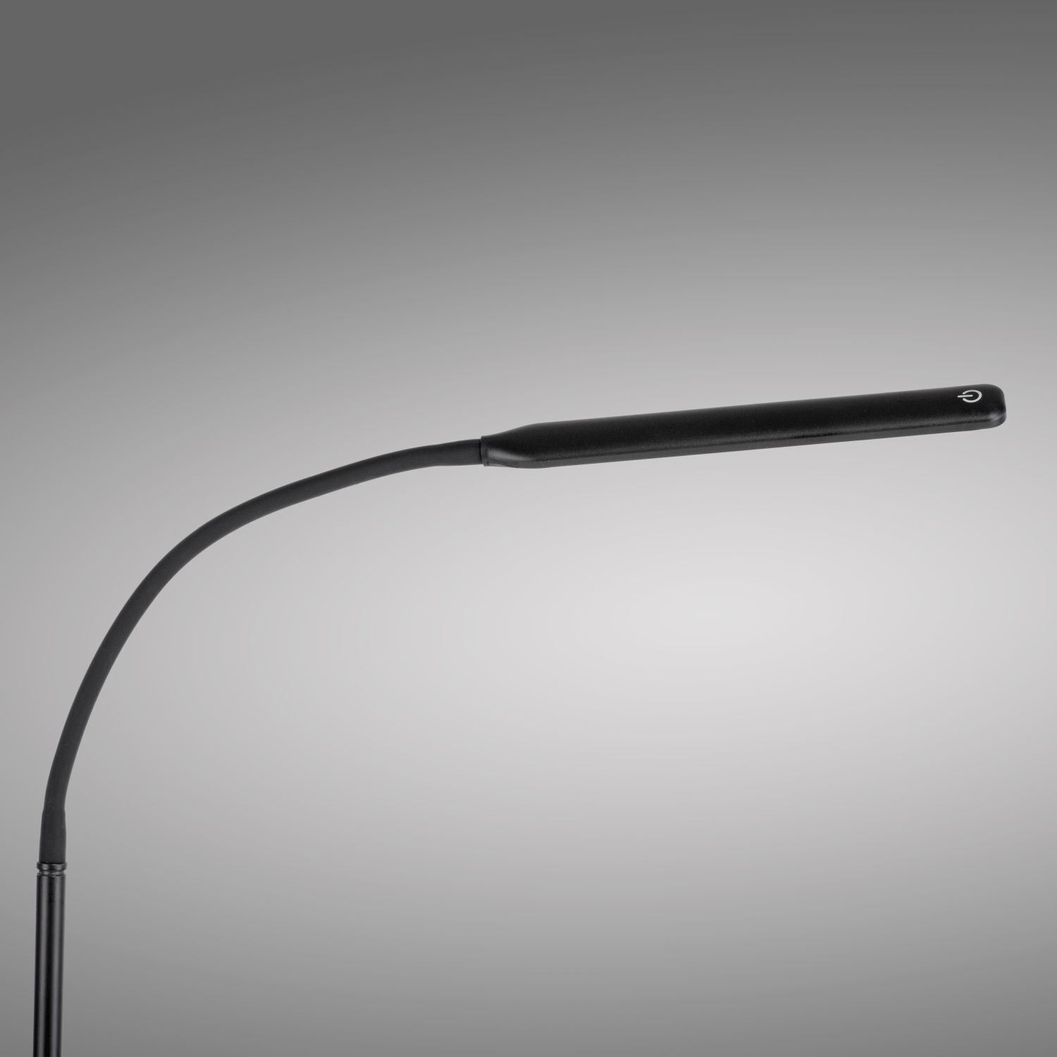 LED Stehleuchte Metall Schwarz Touch 125 cm verstellbar Elektrisches Gerät, Mikrofon, Lampe