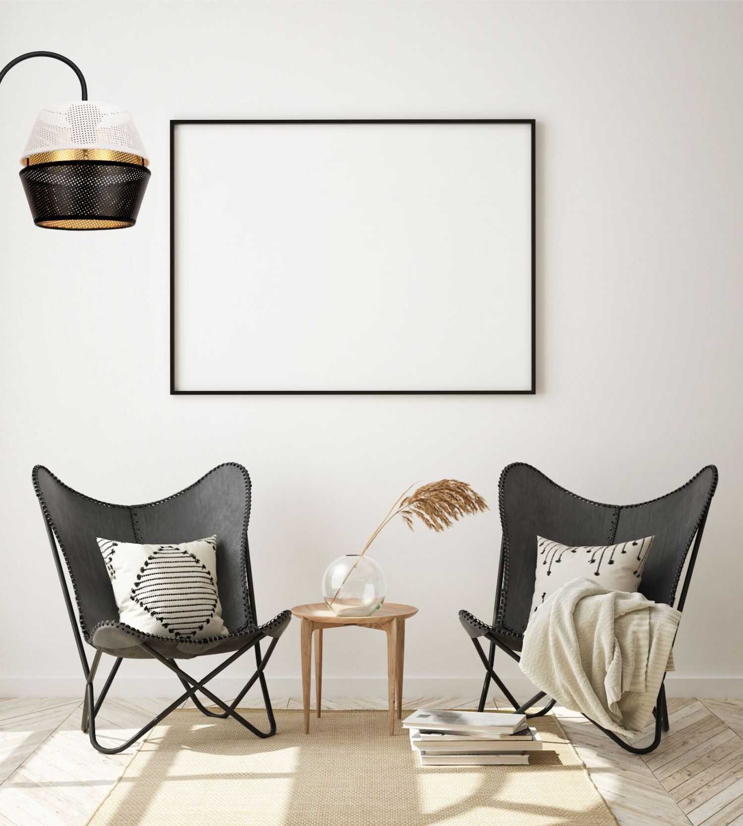 sitzstuhl, stuhl, leerrahmen, wohnzimmer, teppich