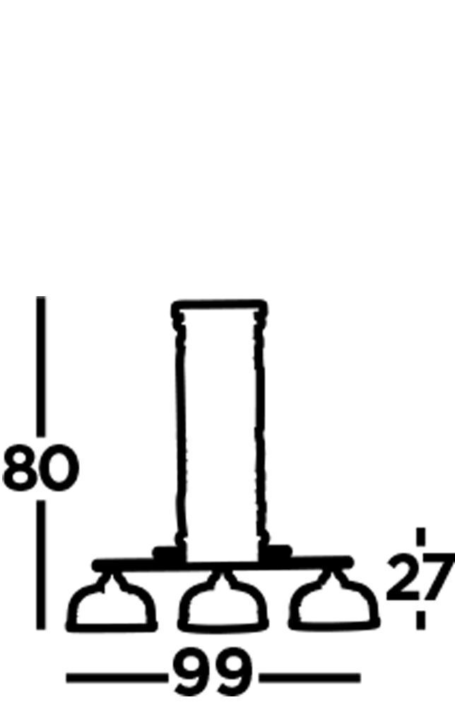 Pendelleuchte Glas Metall B: 99 cm H: max. 1,2 m in Silber Pendelleuchte Glas Metall B: 99 cm H: max. 1,2 m in Silber