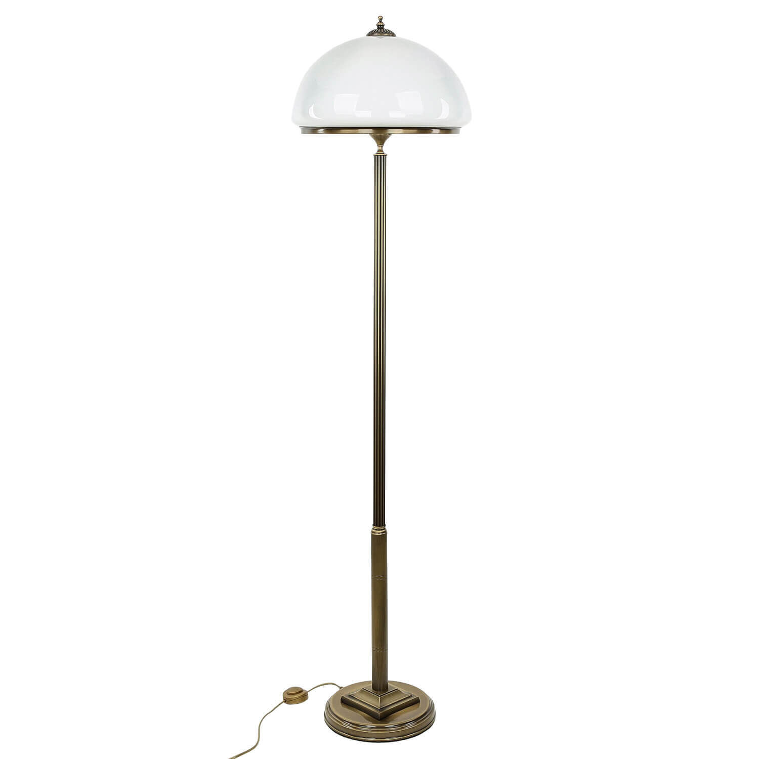 Stehlampe MARLOW in Messing antik 170cm Wohnzimmer Lampe