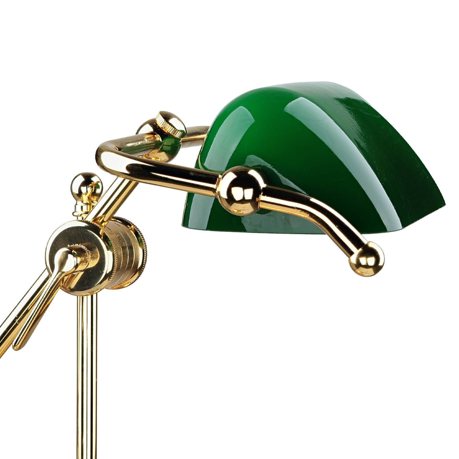 Tischlampe Gold 24K Echt-Messing Jugendstil Lampe, Lampenschirm