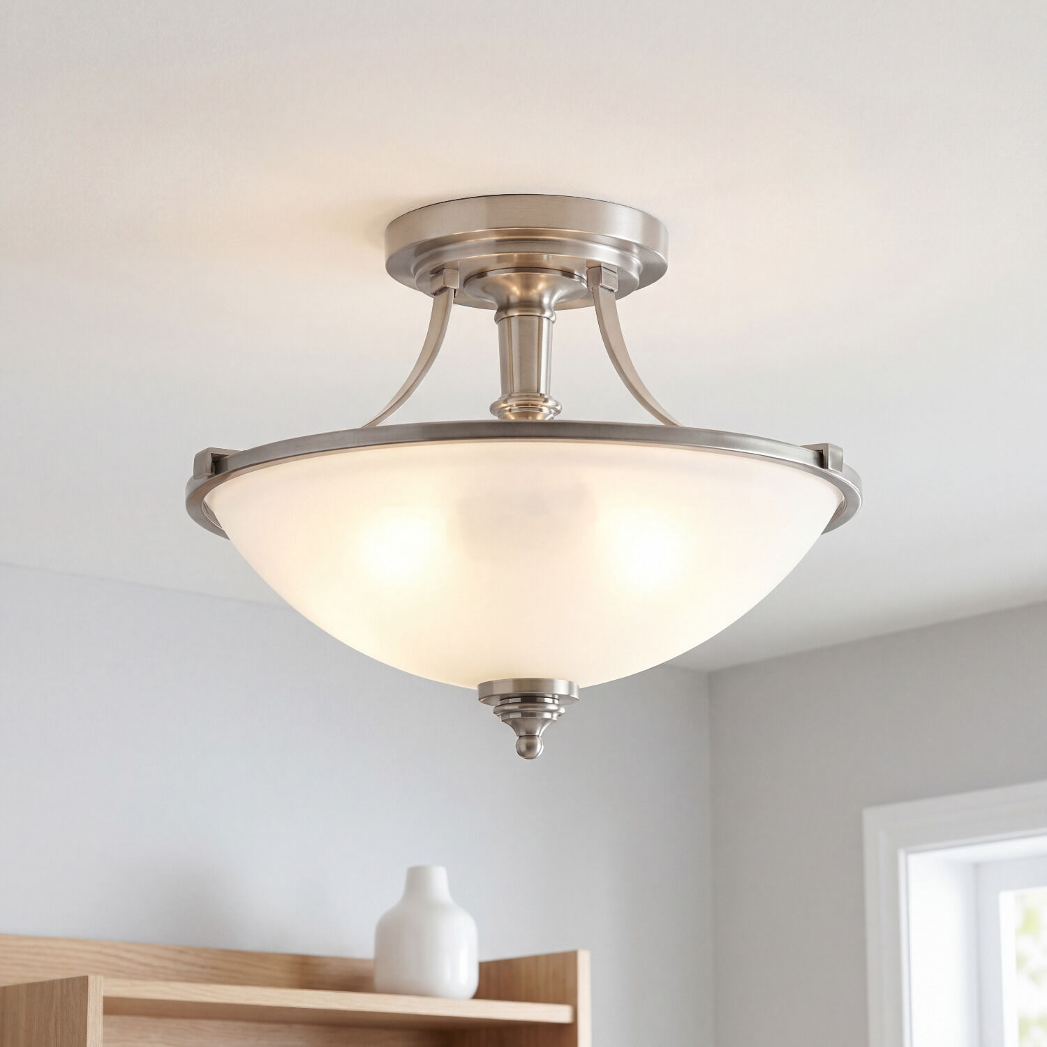 deckenleuchte_deckenlampe_leslane_3_flammig_nickel_antik_weiss_jugendstil_07 deckenleuchte, glaslampe, metallrahmen, auffangschirm, zimmerbeleuchtung